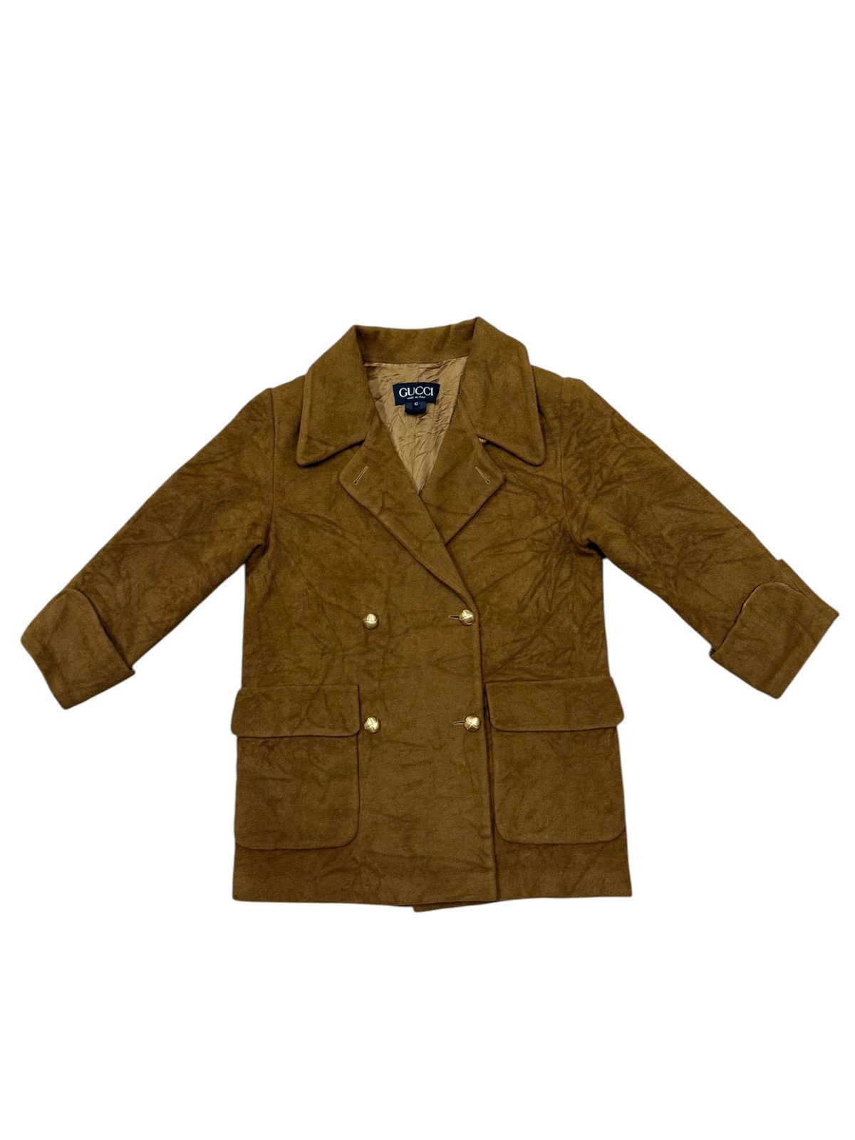 Gucci VINTAGE GUCCI WOOL LONG COATS JACKET BROWN Size M / US 6-8 / IT 42-44 - 1 Thumbnail