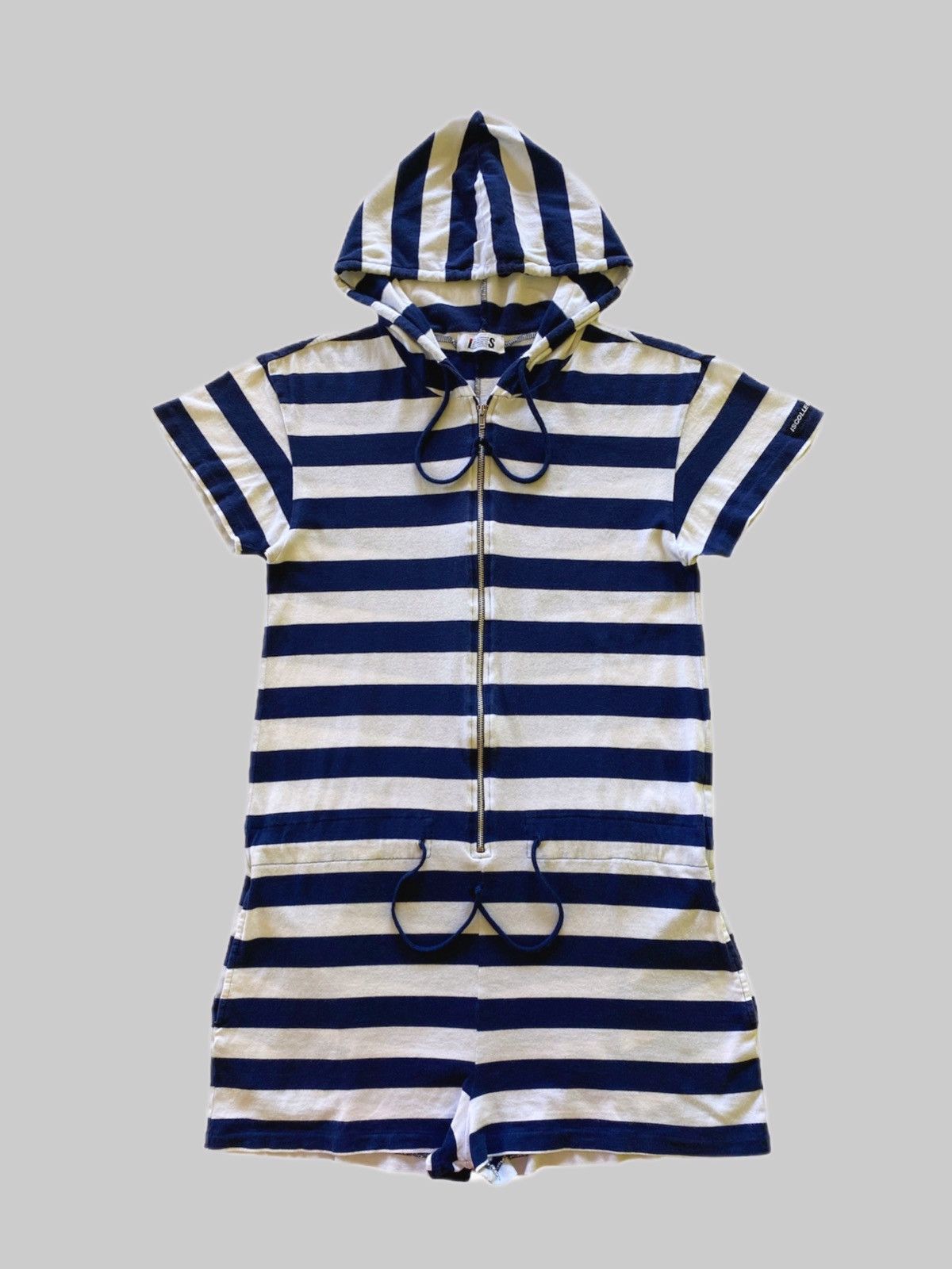 image of Avant Garde x Issey Miyake Ss1981 I.s Collection-Tsumori Chisato Striped Rompers in Navy/White, Wom