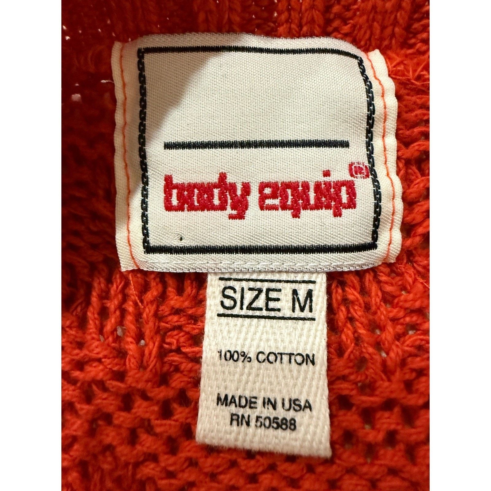 & Other Stories Vintage 80s Hand Knit Cotton Sweater Mens Med USA Textured Size US M / EU 48-50 / 2 - 4 Thumbnail