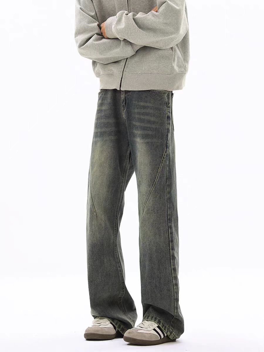 Japanese Brand × Jean Vintage washed whiskering straight-leg jeans Size US 30 / EU 46 - 3 Thumbnail