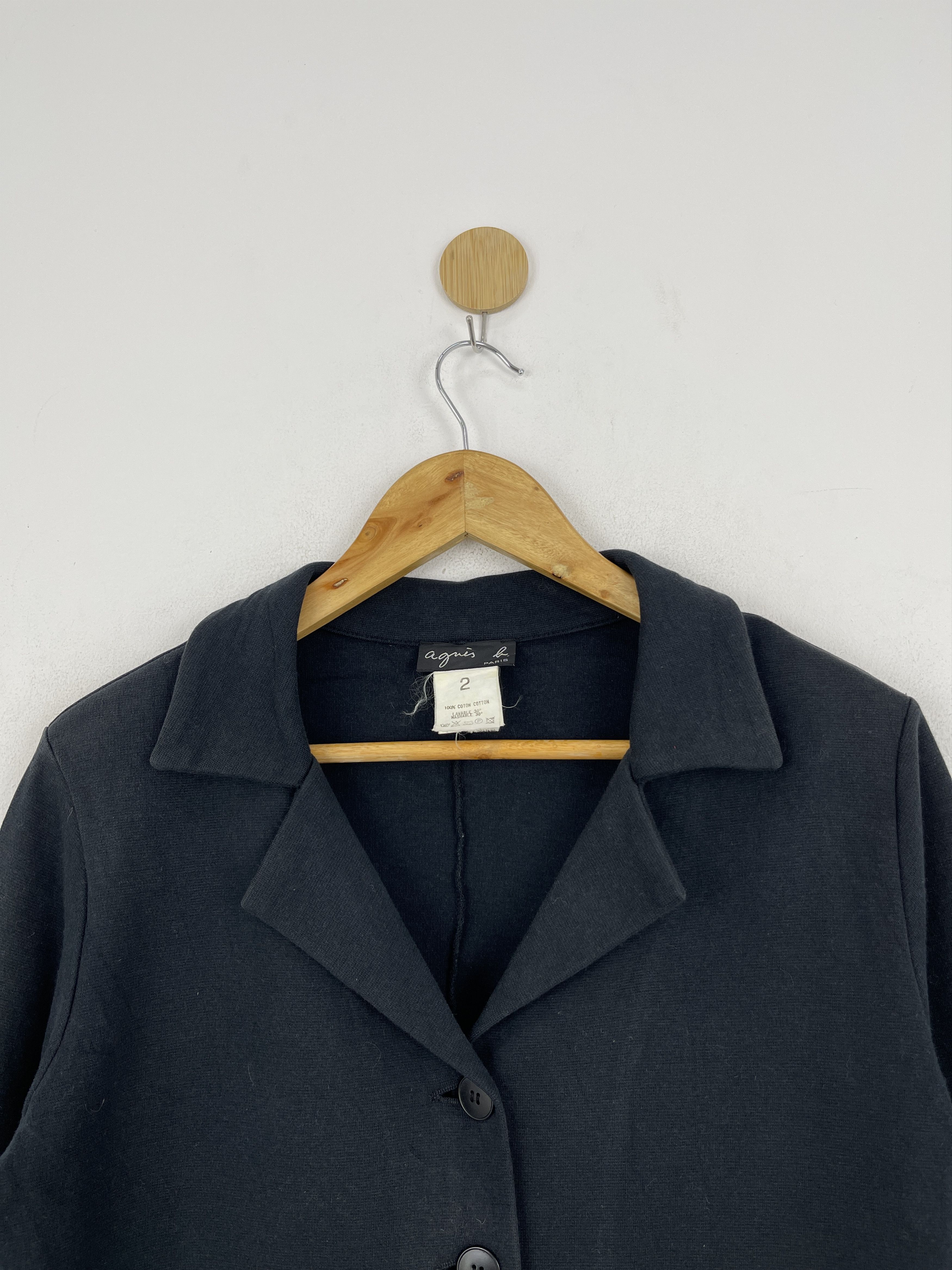 agnes b. Vtg Agnes B. Silk Jacket Button Up Blue Collared Coat JA0078 Size US M / EU 48-50 / 2 - 3 Thumbnail