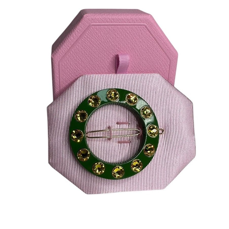 Swarovski Swarovski Hair clip Round cut, Round shape, Green Size ONE SIZE - 8 Thumbnail