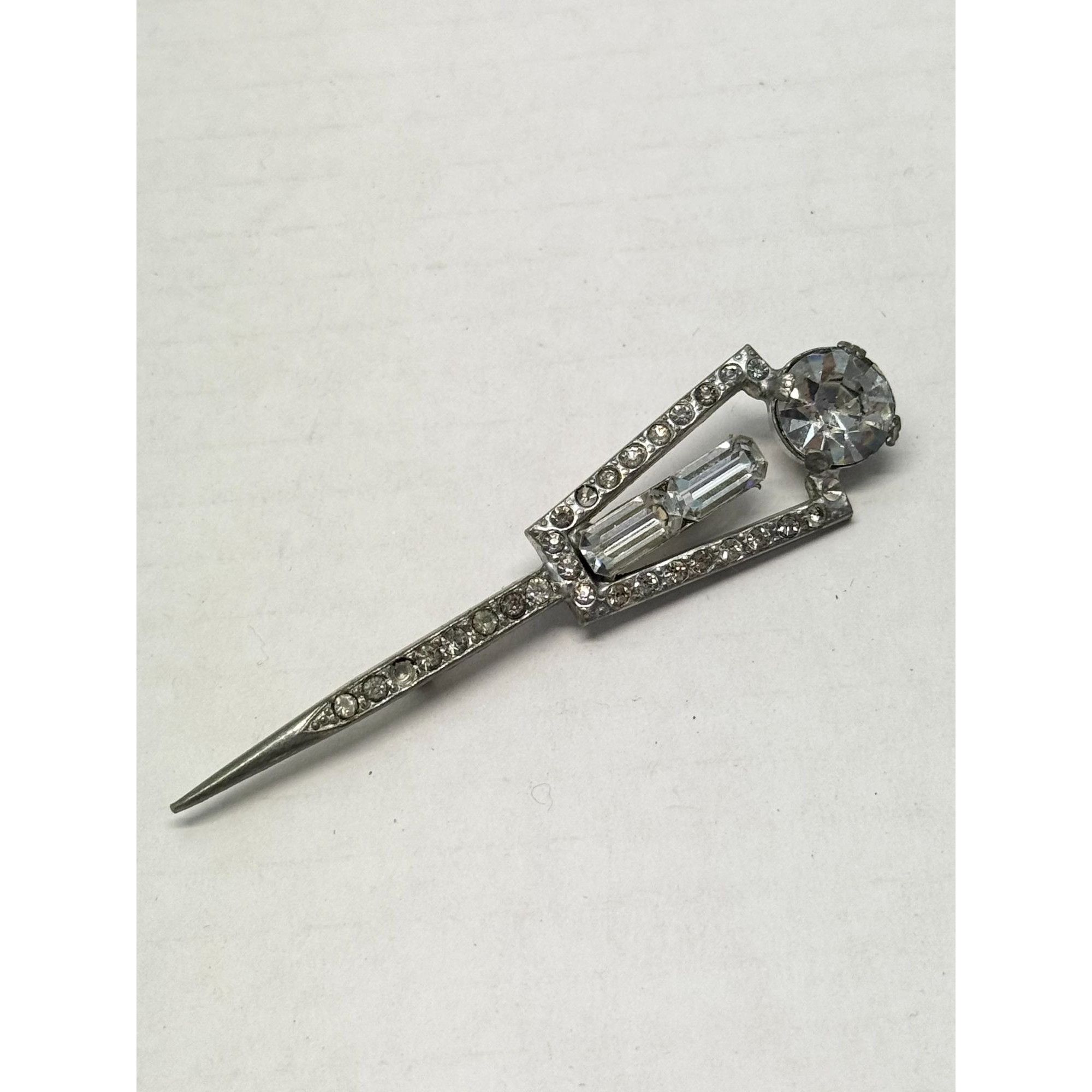 Vintage Vintage art deco estate rhinestone pin Size ONE SIZE - 3 Thumbnail