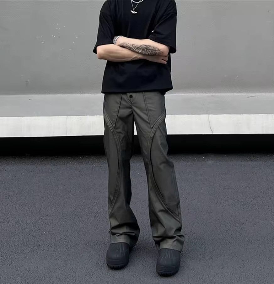 Designer × Vintage Streetwear Design Loose Baggy Straight Casual Pants Size US 33 - 1 Thumbnail