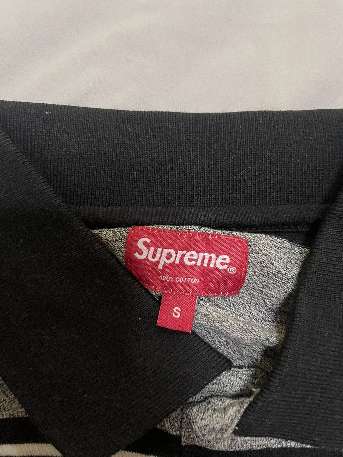 Supreme Supreme black grey stripe polo T-shirt Size US S / EU 44-46 / 1 - 3 Thumbnail