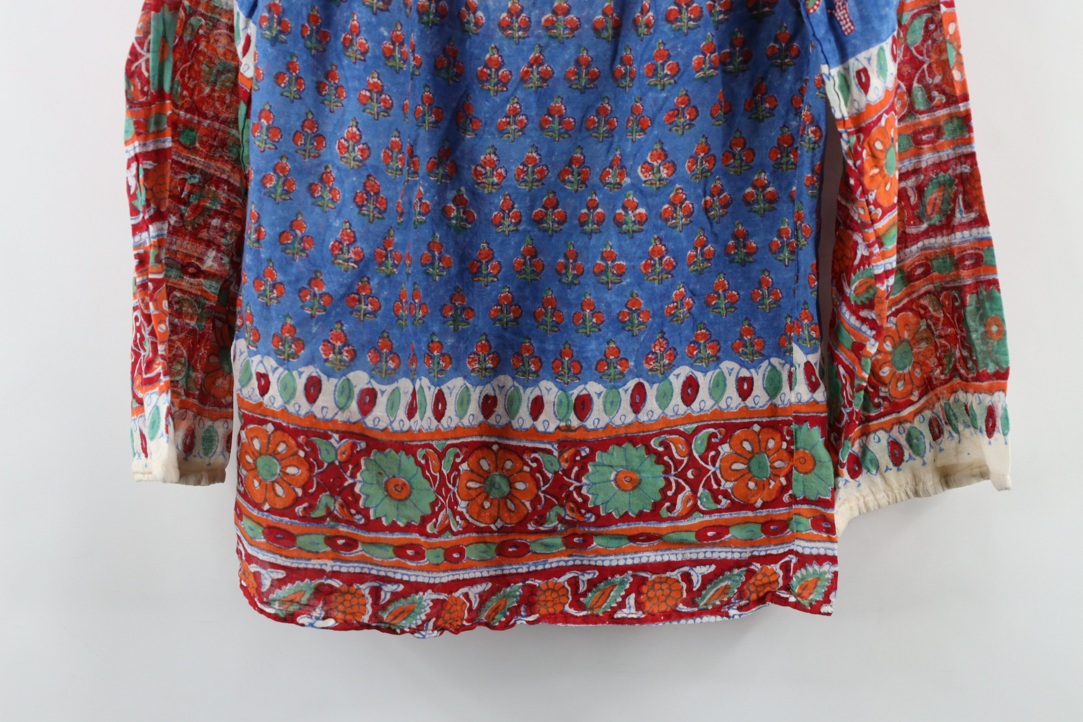 Vintage Vintage 60s 70s Boho Chic Hippie Flower Flared Sleeve Shirt Size S / US 4 / IT 40 - 8 Thumbnail