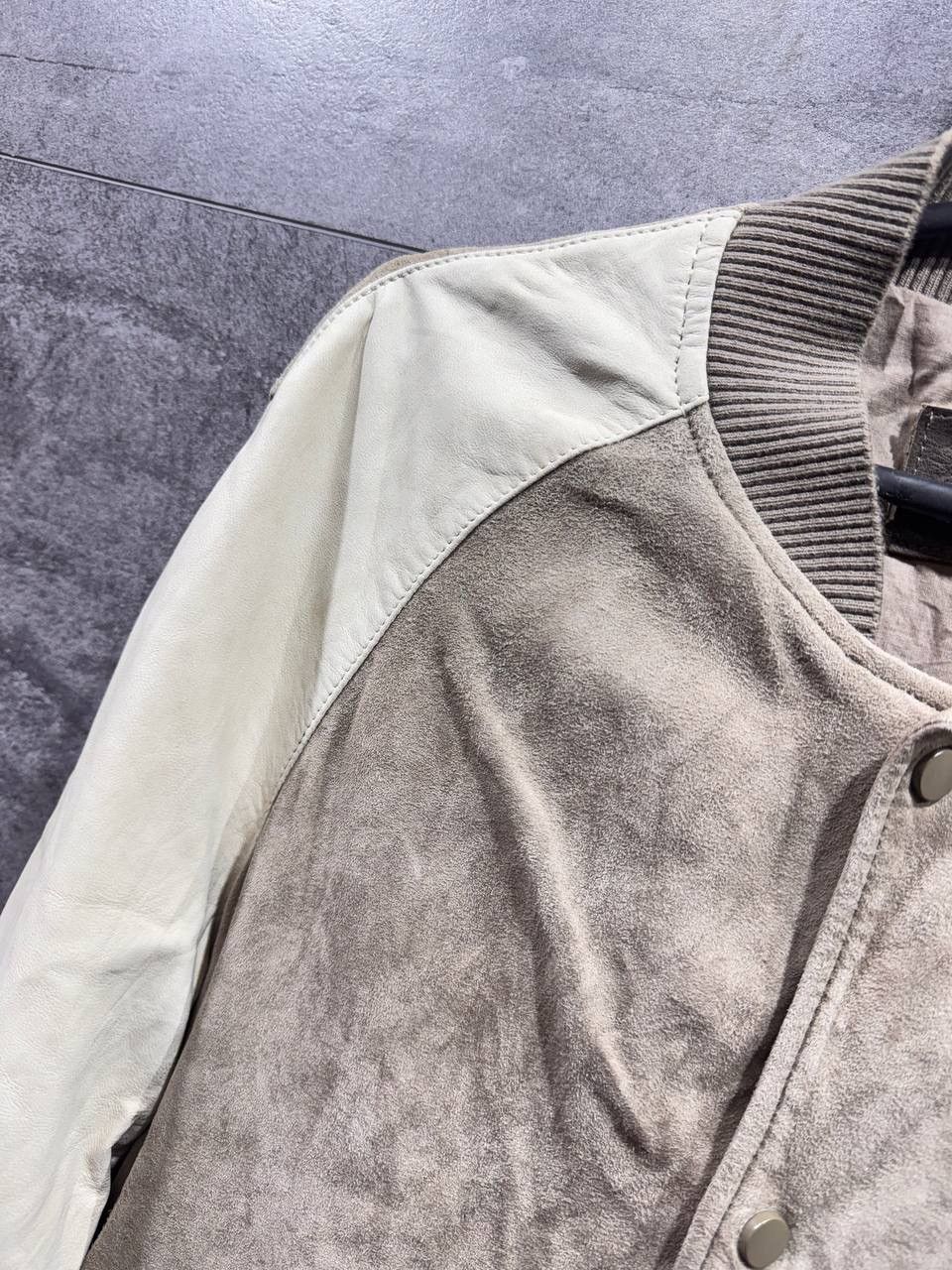 Allsaints Mens Vintage Allsaints Suede Leather Academy Bomber Jacket Size US M / EU 48-50 / 2 - 3 Thumbnail