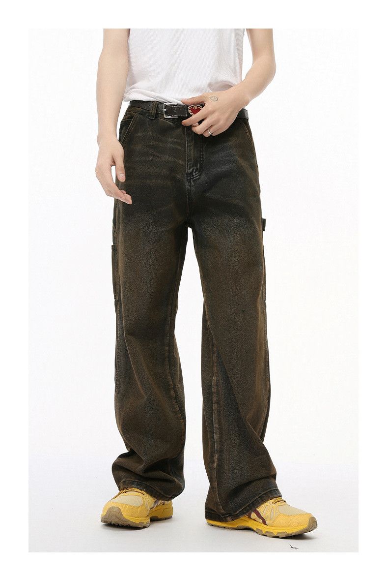 Japanese Brand × Jean American high street retro distressed cargo straight jeans Size US 32 / EU 48 - 3 Thumbnail