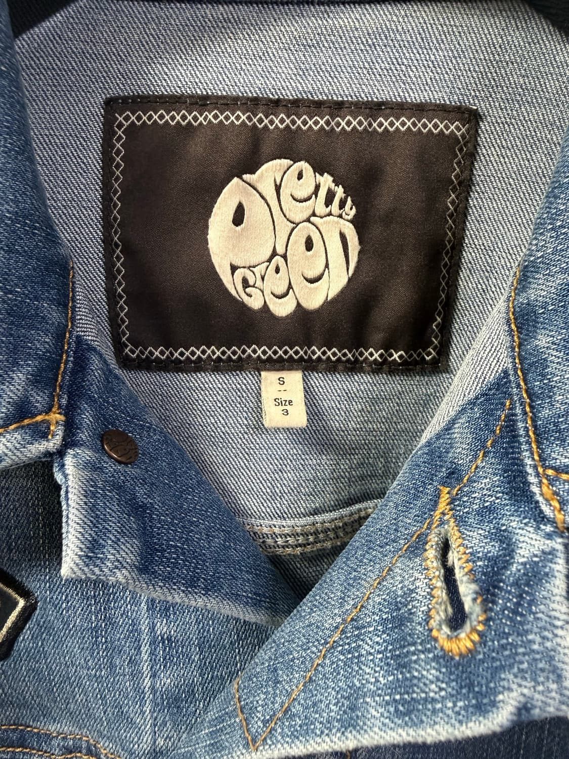 Pretty Green Oasis Liam Gallgher Live Forever Denim Jacket Trucker Size US S / EU 44-46 / 1 - 4 Thumbnail