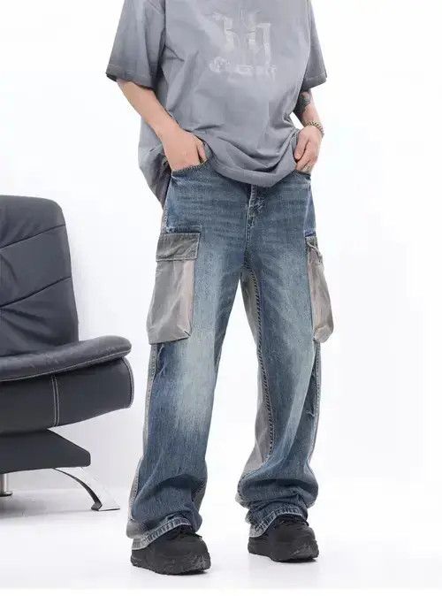 Other distressed baggy faded patchwork cargo pants Size US 30 / EU 46 - 3 Thumbnail