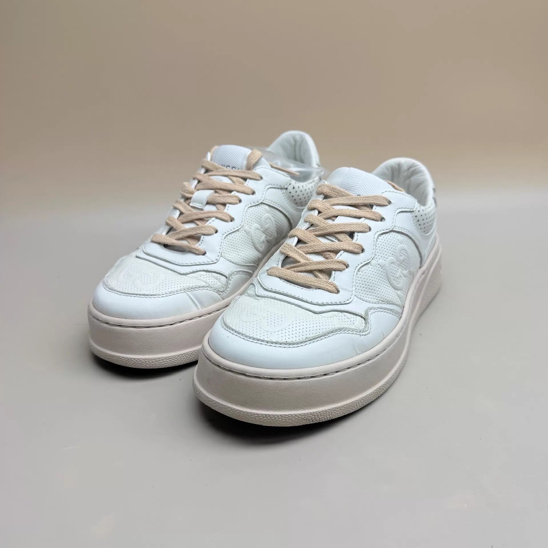 Gucci GUCCI Wmn's Wht/Pnk GG Print Cookies Sneakers 36EU 95mint Size US 5.5 / IT 35.5 - 1 Thumbnail