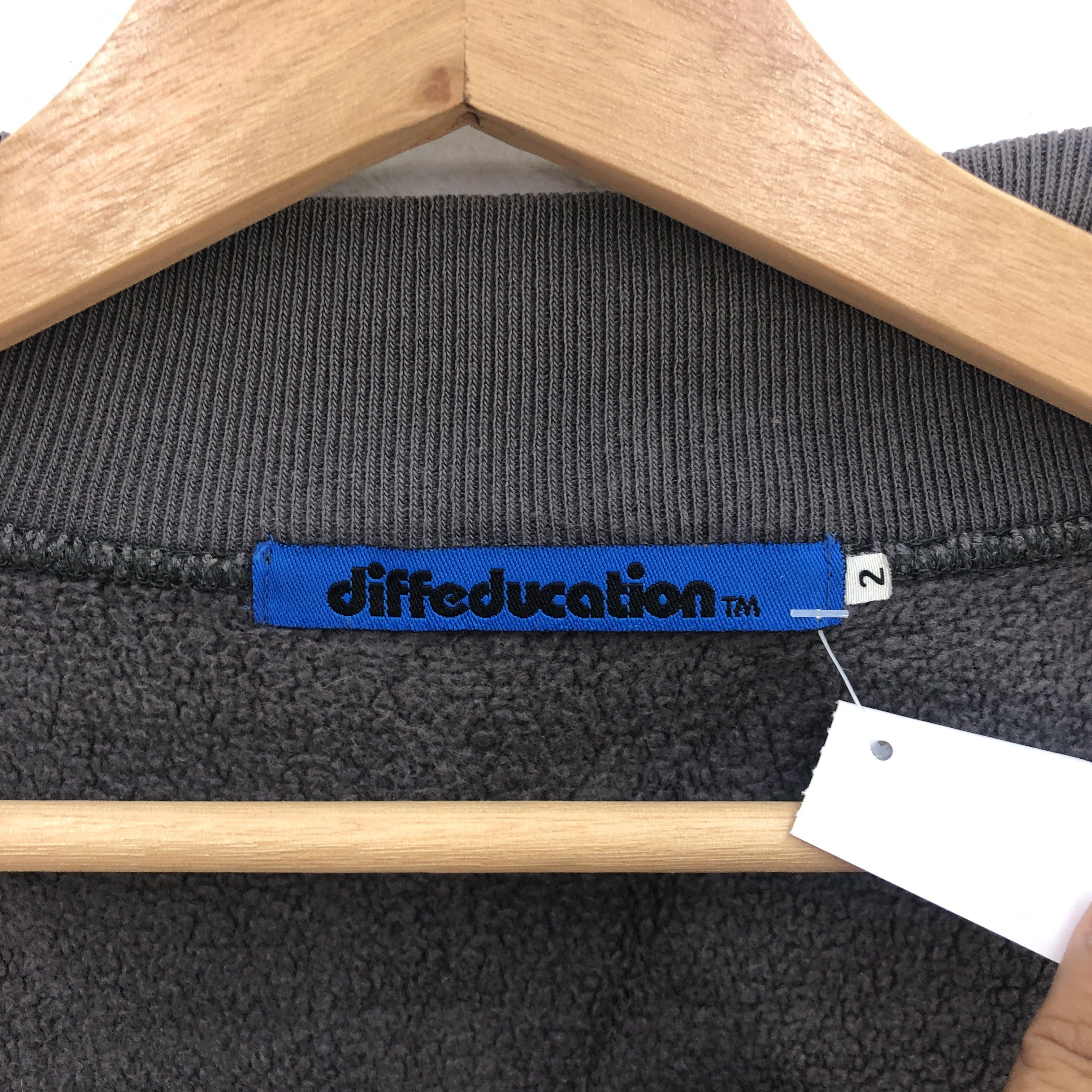 Japanese Brand × Vintage Vintage Diffeducation Zip-up Sweater Japanese Sweatshirt Size US L / EU 52-54 / 3 - 7 Thumbnail