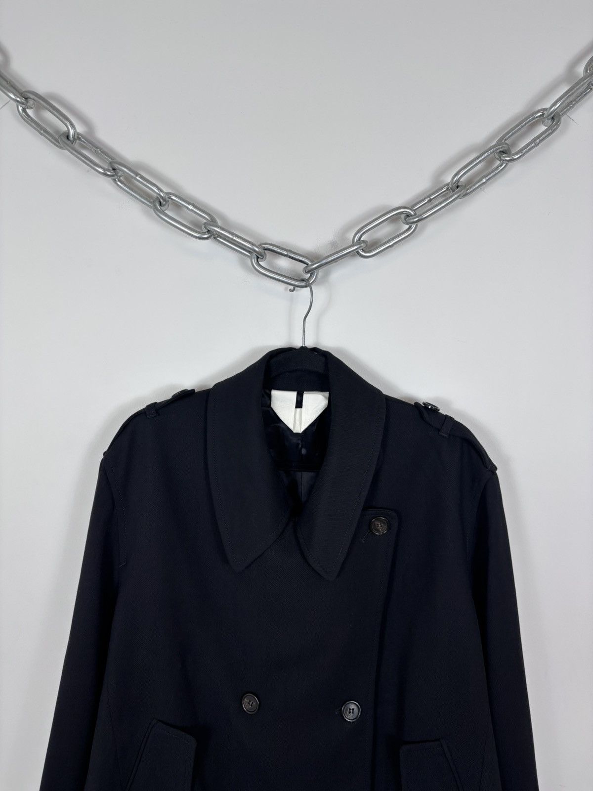 Arket Arket Women’s Black Wool Twill Double Breasted Peacoat Coat Size M / US 6-8 / IT 42-44 - 2 Thumbnail