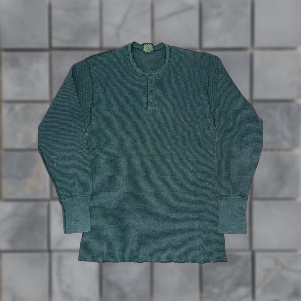 High Sierra VINTAGE High Sierra By Mervin’s Waffle Knit Thermal Henley Shirt Green XL 17x27 Size US XL / EU 56 / 4 - 1 Thumbnail