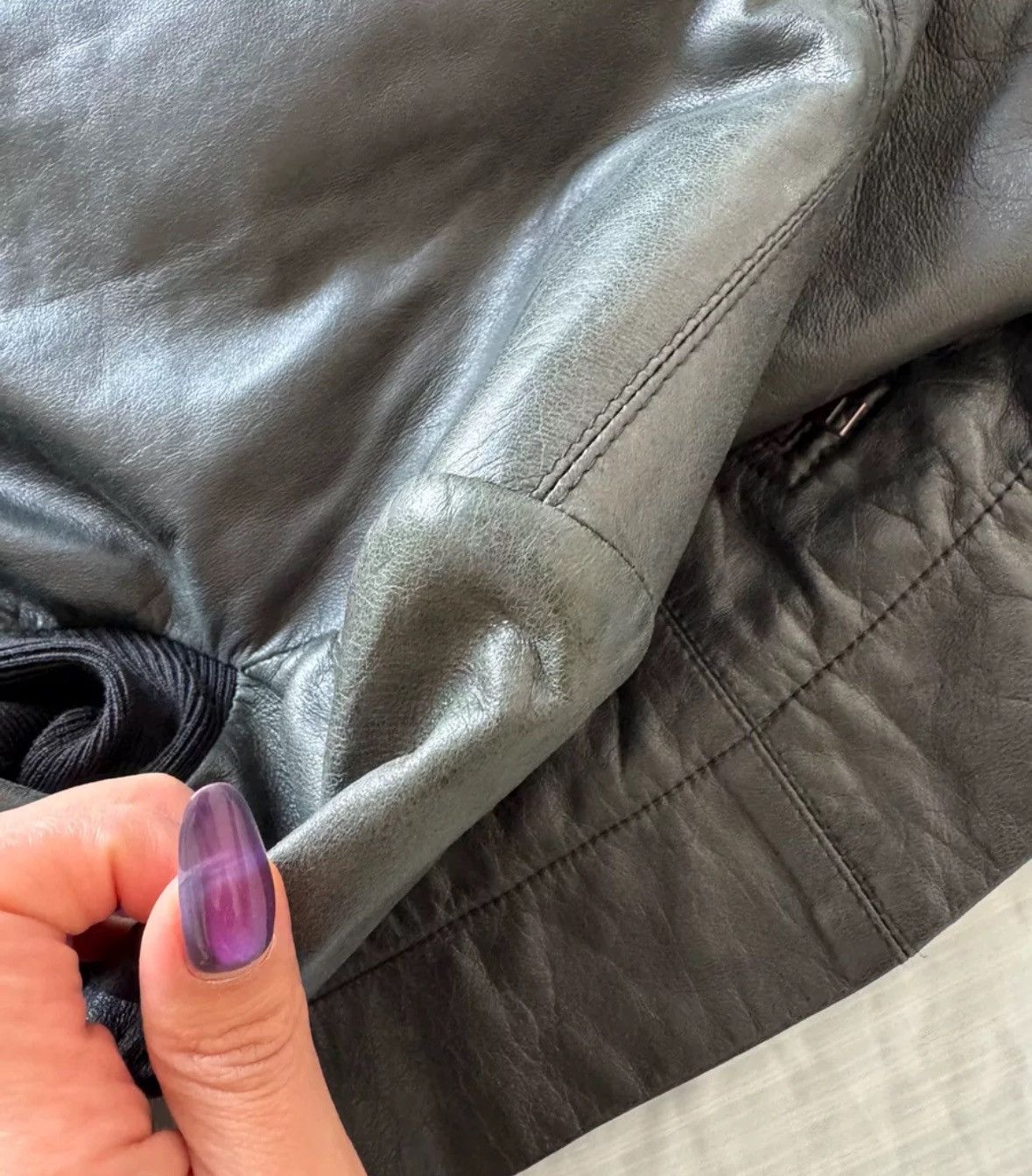 Rick Owens Rick Owens Sheepskin Motorcycle Dark Leather Jacket Size US S / EU 44-46 / 1 - 3 Thumbnail