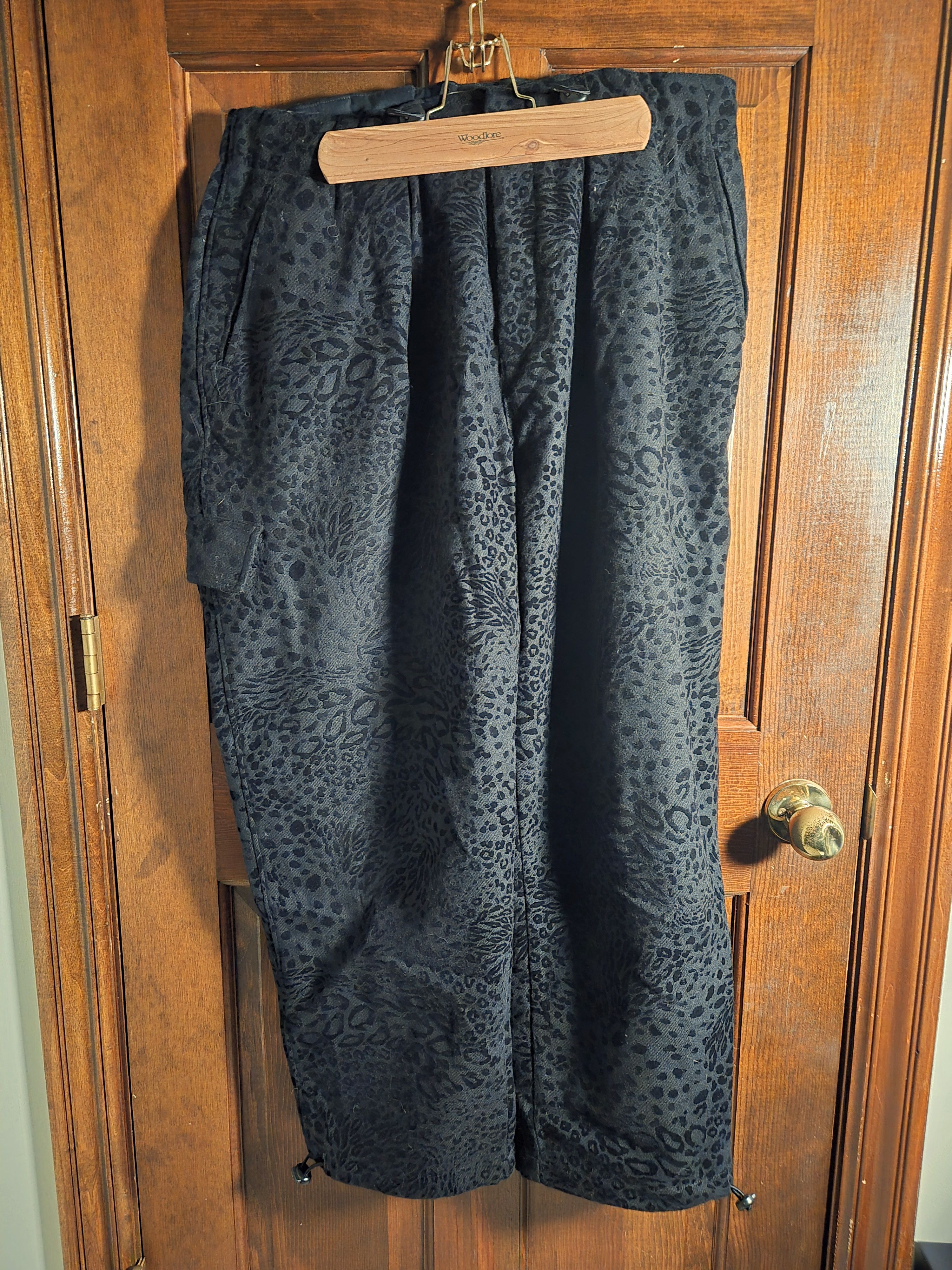 Eat Dust Leopard Print Jacquard Wool Blend Pants XL Size US 36 / EU 52 - 1 Thumbnail