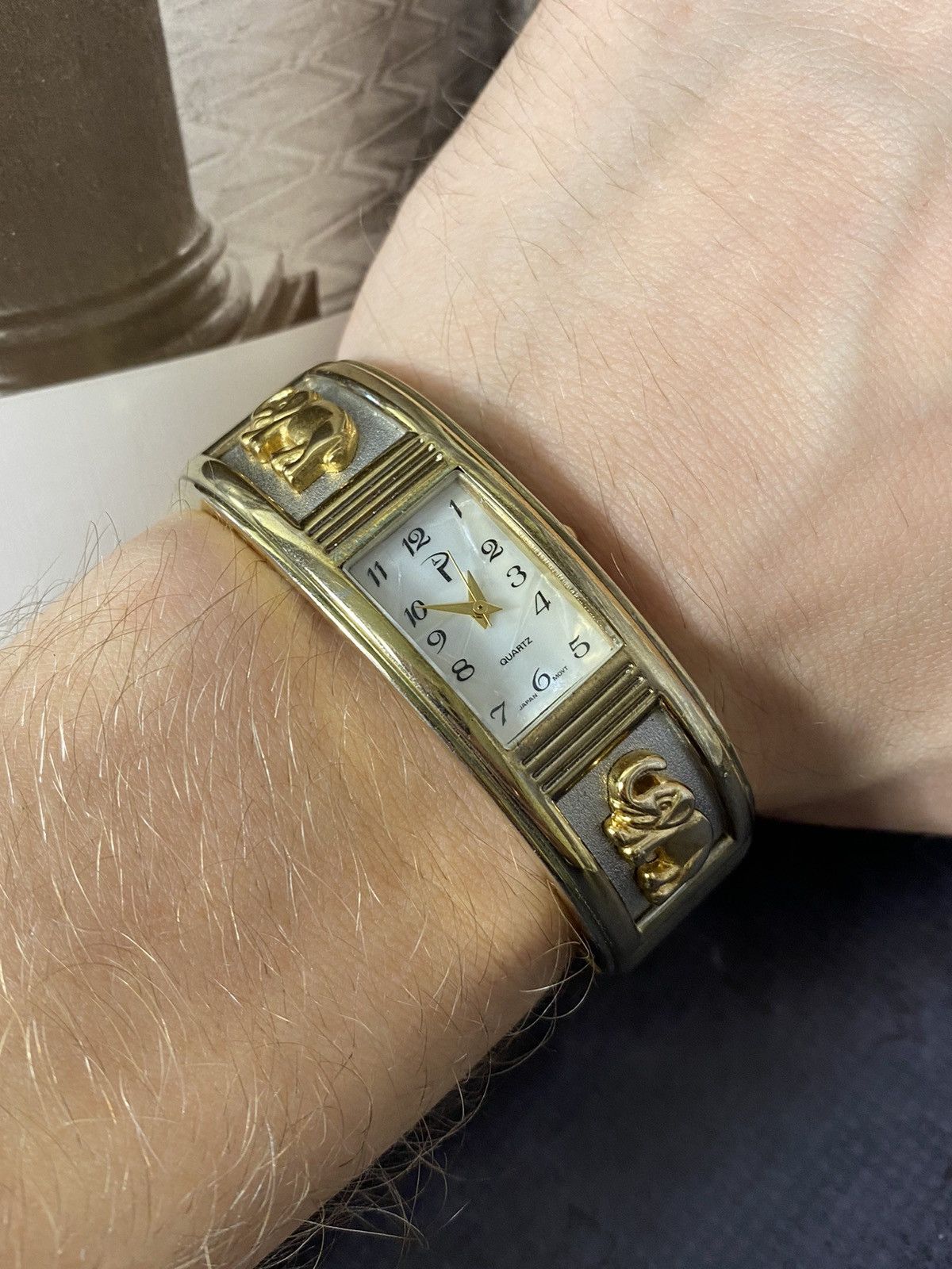 Jewelry Rare Vintage Watch Elephant Gold Bracelet Size ONE SIZE - 8 Thumbnail