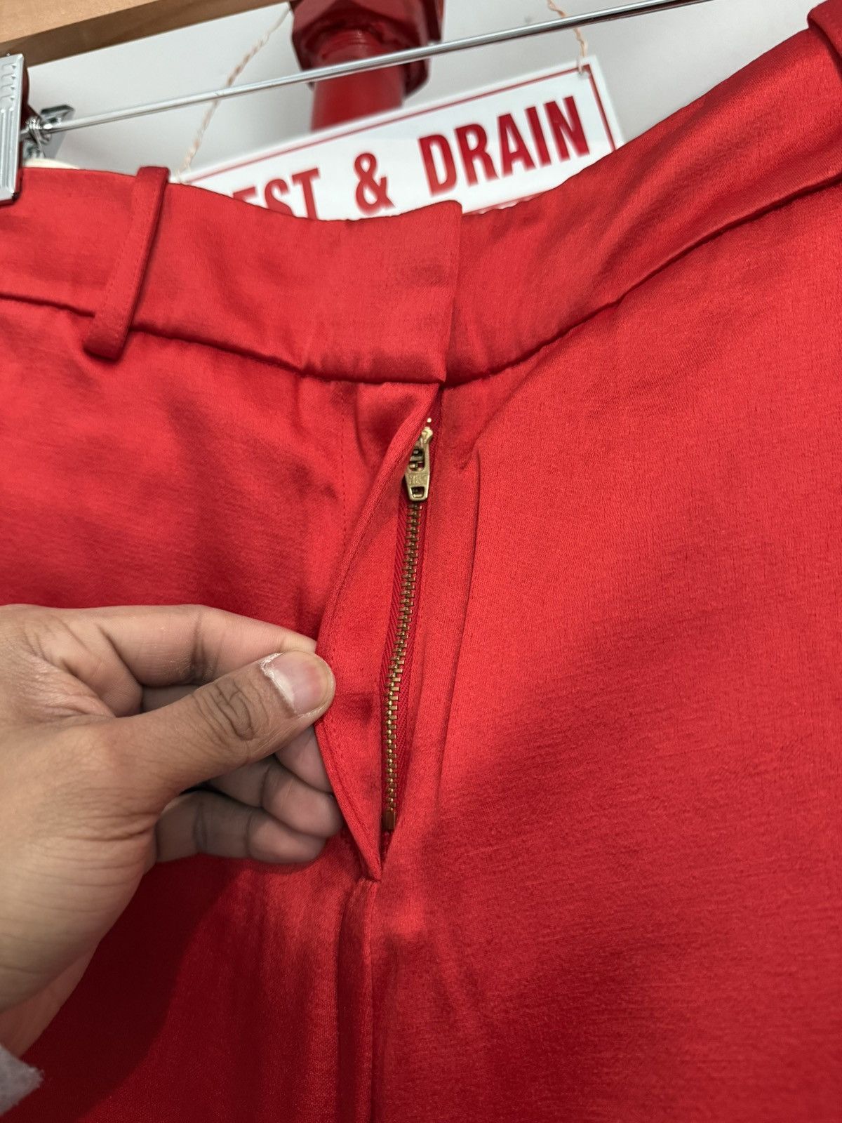 Sies Marjan Red Satin Trousers Size US 30 / EU 46 - 2 Thumbnail