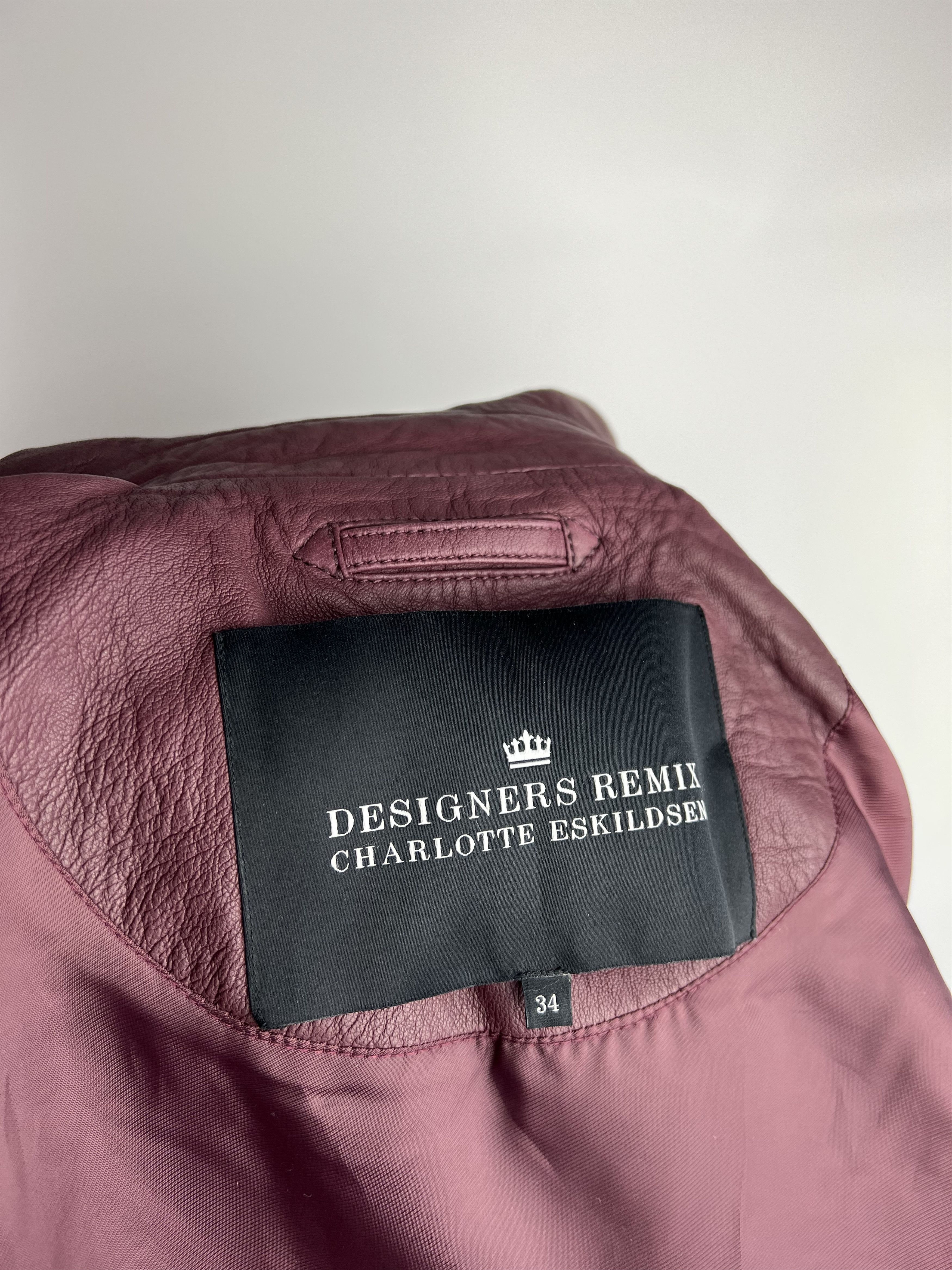 Designers Remix Collection Charlotte Eskildsen Leather Biker Jacket Size XS Size XS / US 0-2 / IT 36-38 - 5 Thumbnail