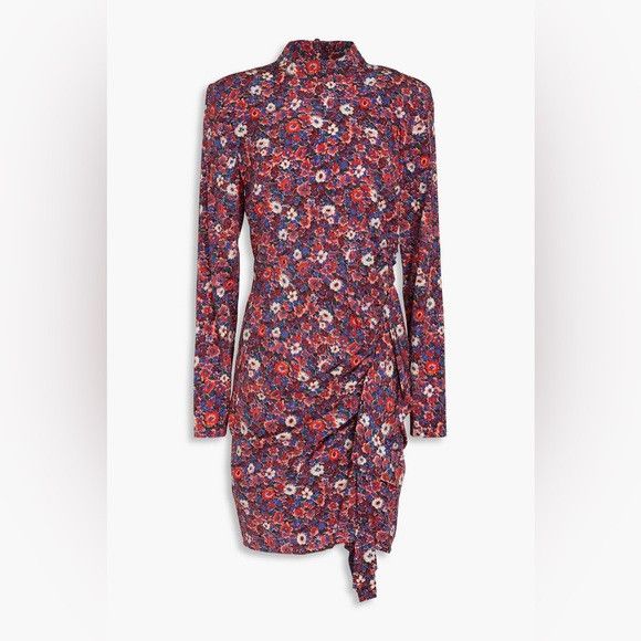 Veronica Beard VERONICA BEARD -Louella Floral Print Dress In Berry Multi Size XS / US 0-2 / IT 36-38 - 4 Thumbnail