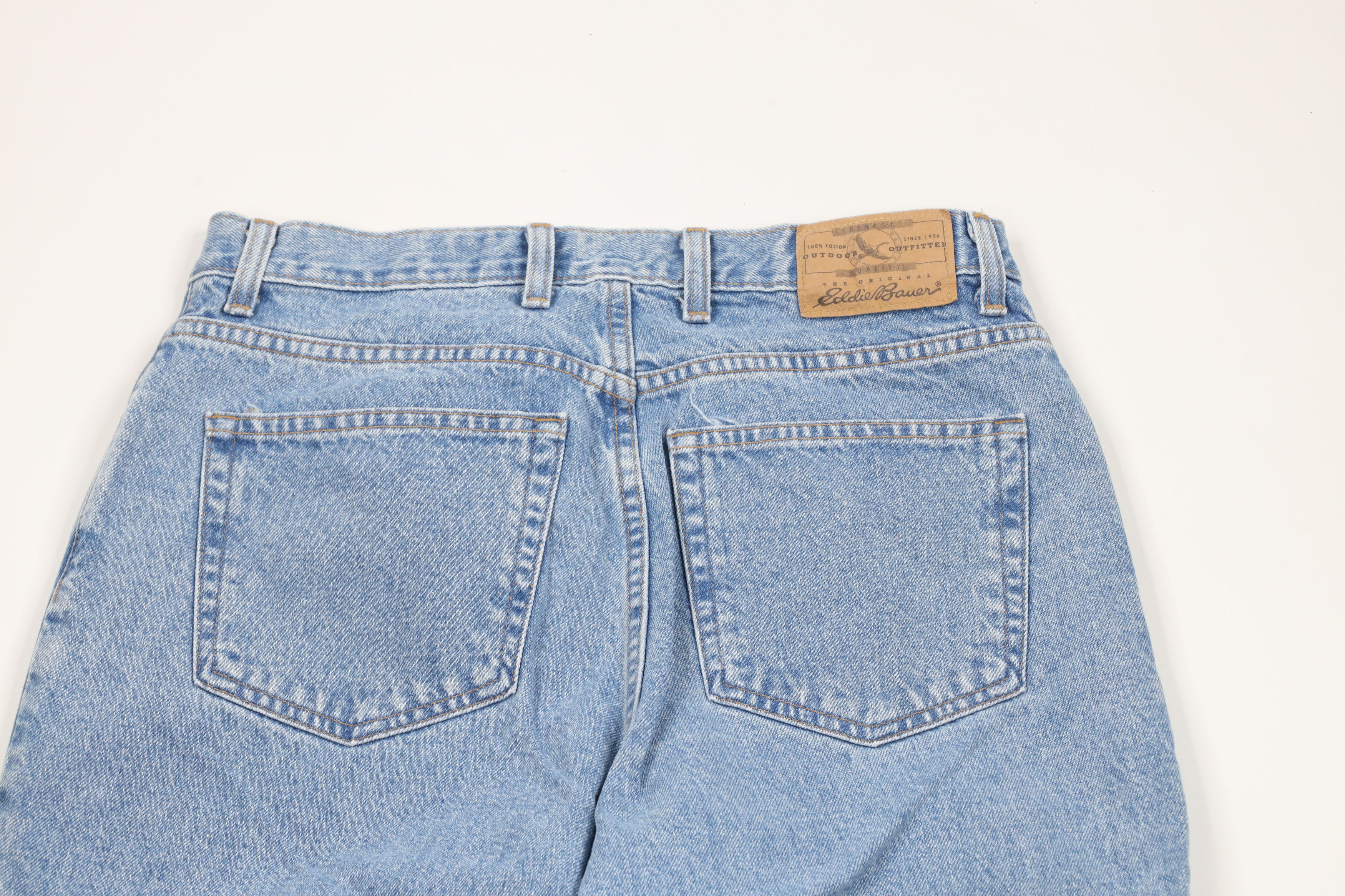 Eddie Bauer × Vintage Vintage 90s Eddie Bauer Tapered Leg Denim Jeans Blue Cotton Size US 30 / EU 46 - 9 Thumbnail