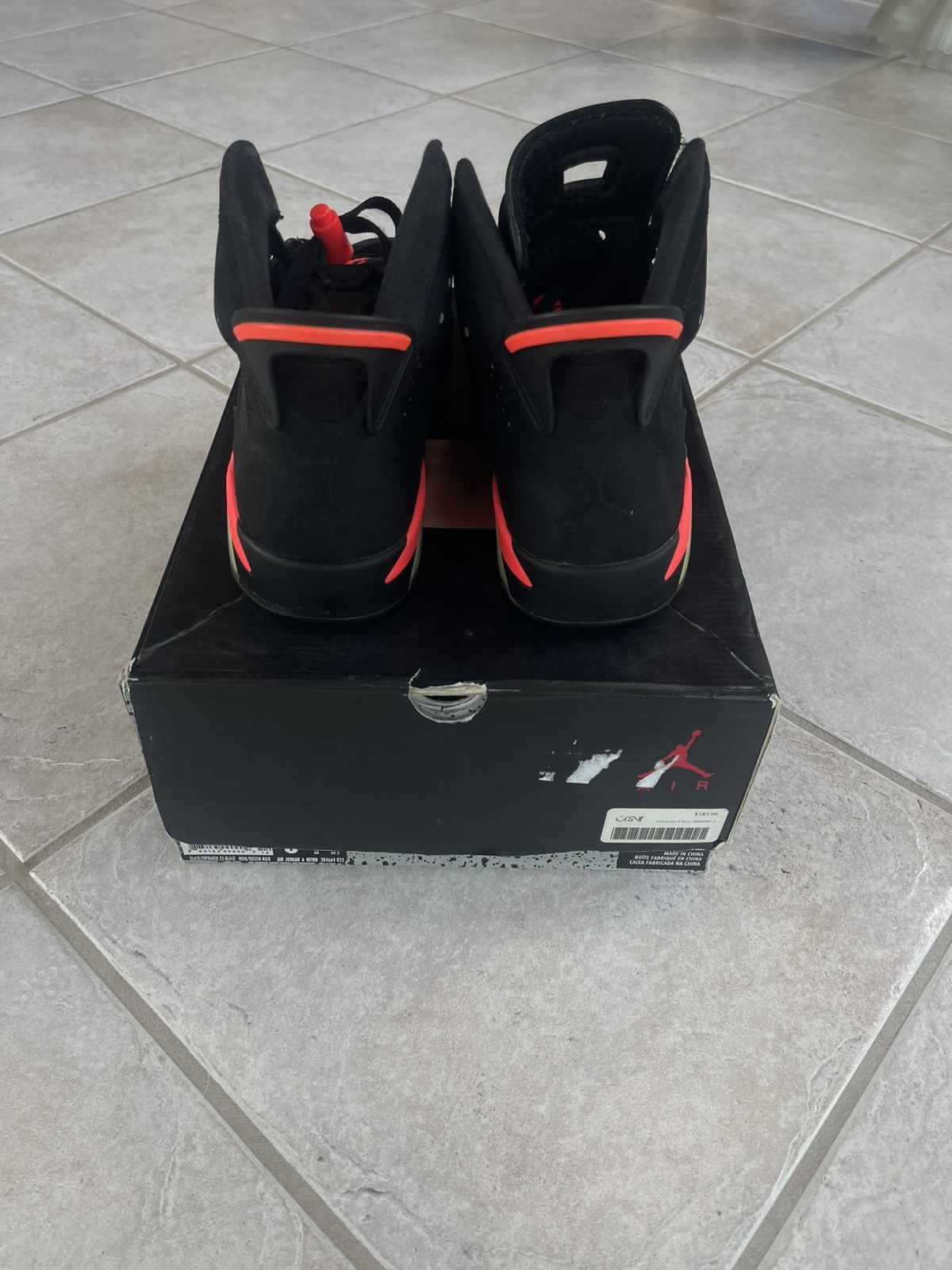Jordan Brand Air Jordan 6 Retro Infrared Black 2014 ($220+Market) Size US 8 / EU 41 - 4 Thumbnail