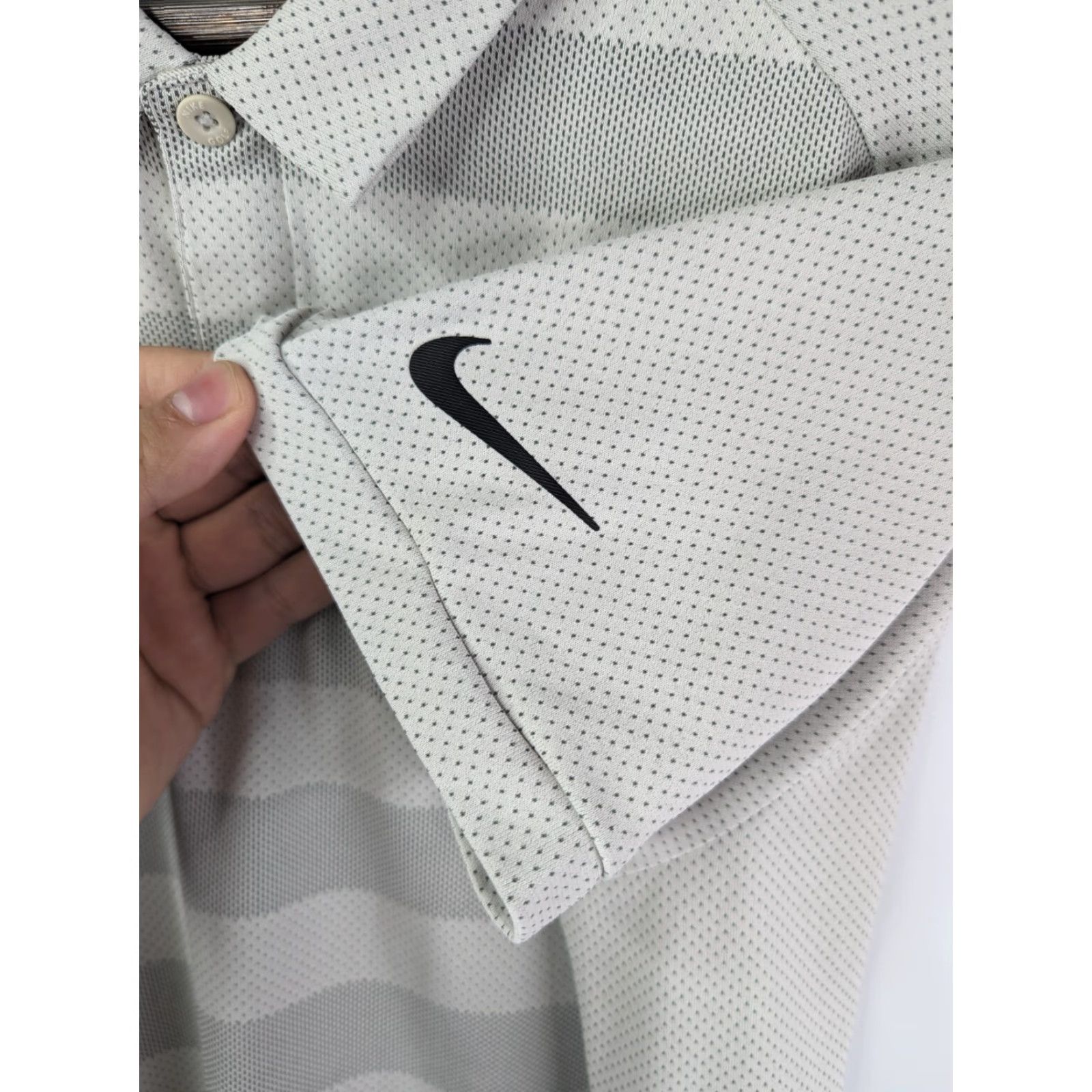 Nike Nike Zonal Cooling Striped Gray Golf Polo Shirt AH8467 Men's Size Large Size US L / EU 52-54 / 3 - 2 Thumbnail