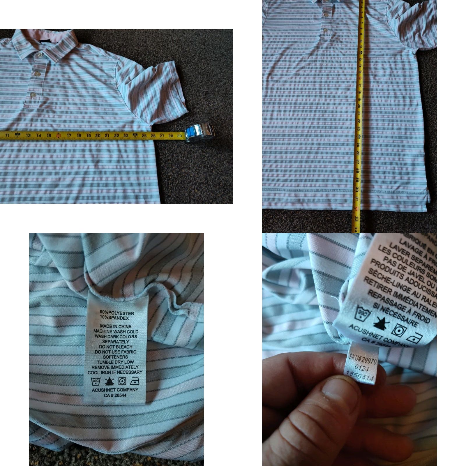 Footjoy VINTAGE FootJoy Polo Shirt Men's 2XL Golf Shirt Short Sleeve Collared Preppy Athletic Gray Pink Size US XXL / EU 58 / 5 - 8 Thumbnail