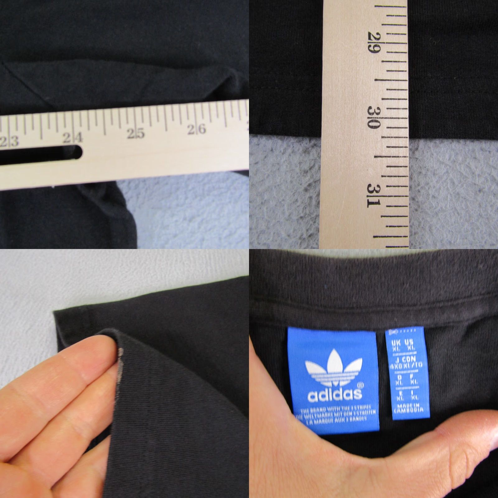 Adidas VINTAGE Adidas T-Shirt Mens Extra Large Crewneck Short Sleeve Black Logo Pockets Sports Size US XL / EU 56 / 4 - 8 Thumbnail