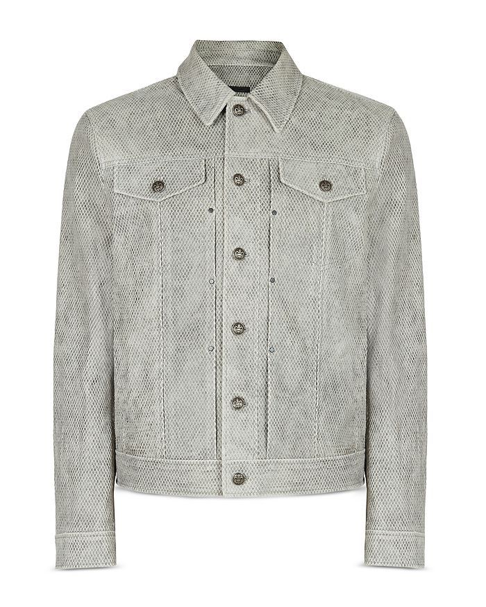 John Varvatos Snake Embossed Leather Trucker jacket EU 48 USA 38 Size US M / EU 48-50 / 2 - 2 Thumbnail
