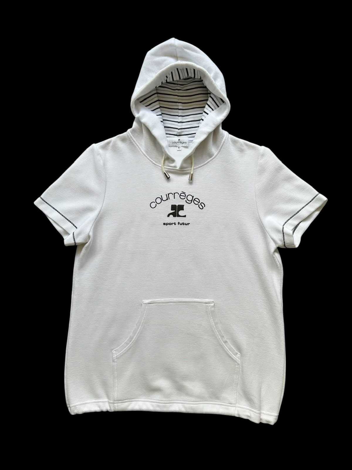 Andre Courreges × Courreges 1990's Courreges hoodie white Size US M / EU 48-50 / 2 - 1 Thumbnail