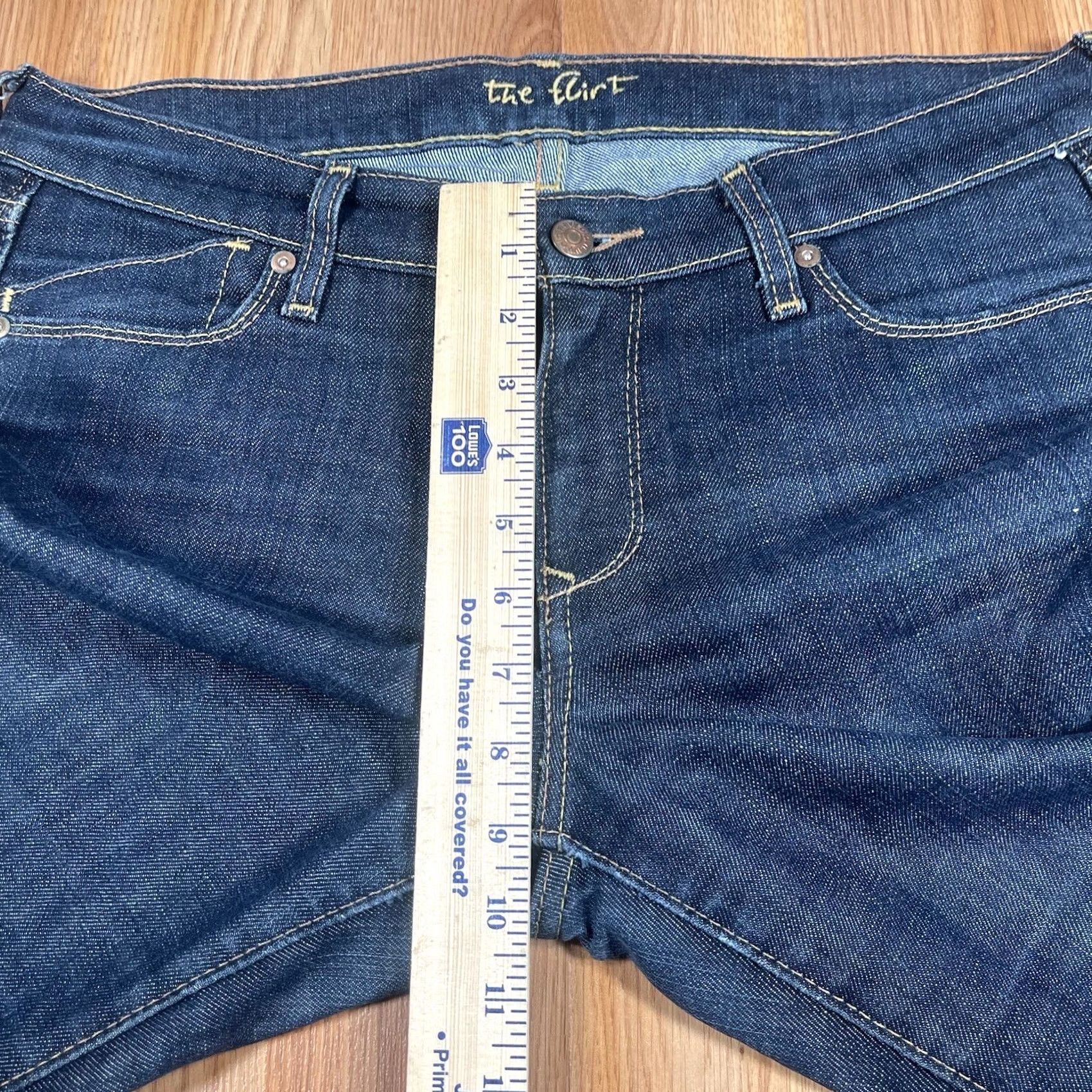 Denime The Flirt Jeans Womens Bootcut Mid Rise Stretch Blue Wash Denim Pants Size 10 Size 32" / US 10 / IT 46 - 5 Thumbnail