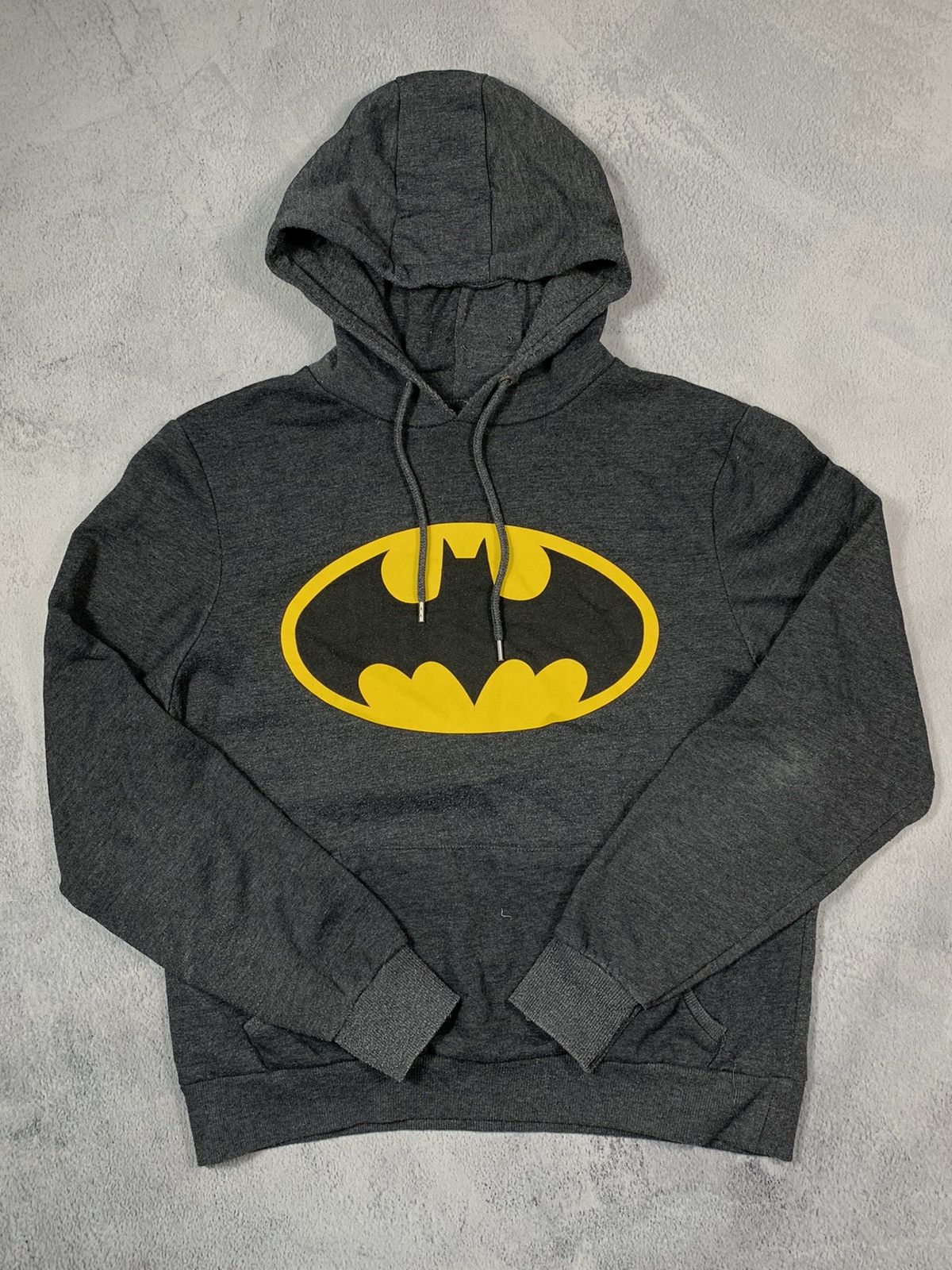 Japanese Brand × Vintage Vintage Y2K DC Comics Batman biglogo hoodie streetwear sizeM Size M / US 6-8 / IT 42-44 - 6 Thumbnail