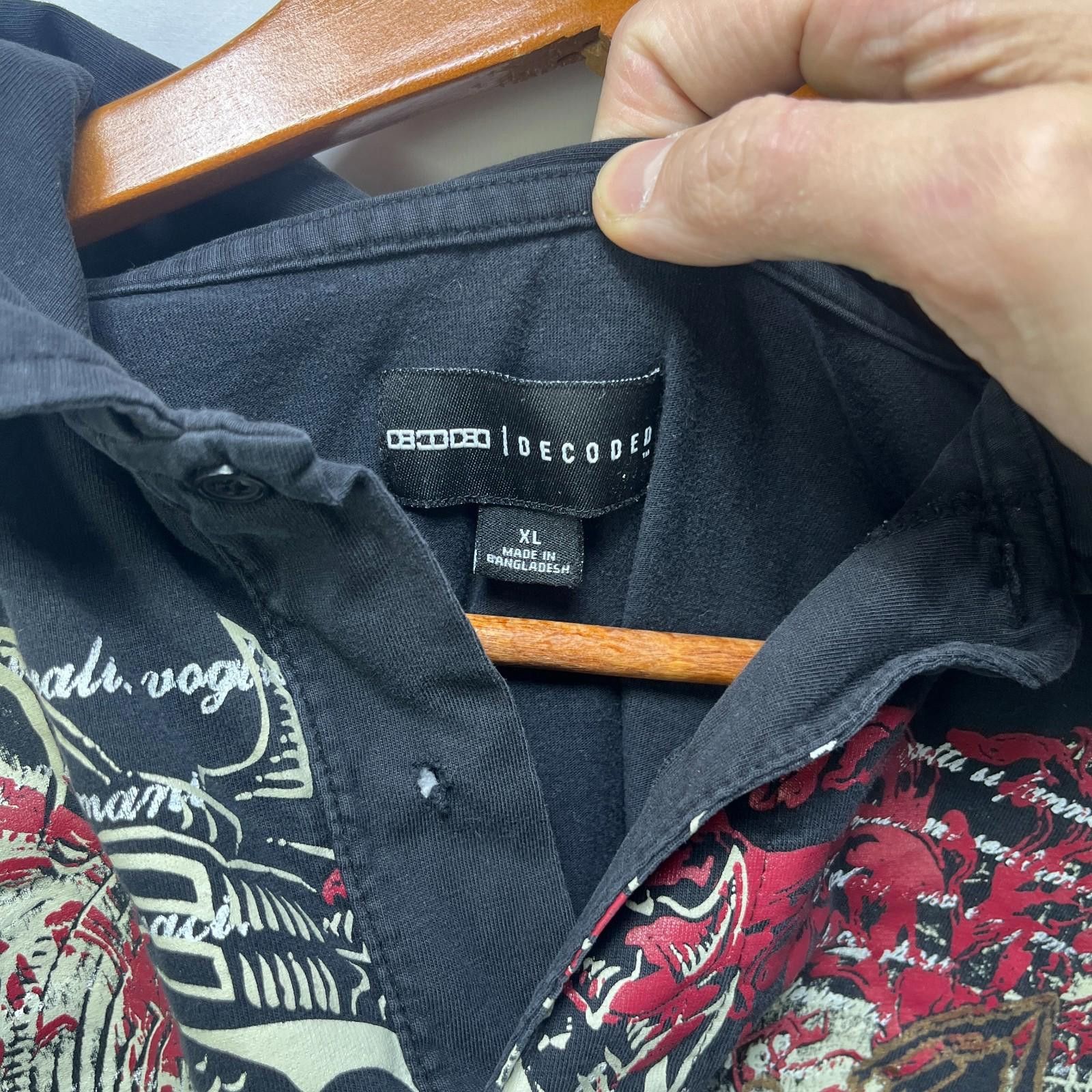 Vintage Vintage Y2K Affliction Style Cross AOP Graphic Shirt XL Size US XL / EU 56 / 4 - 3 Thumbnail