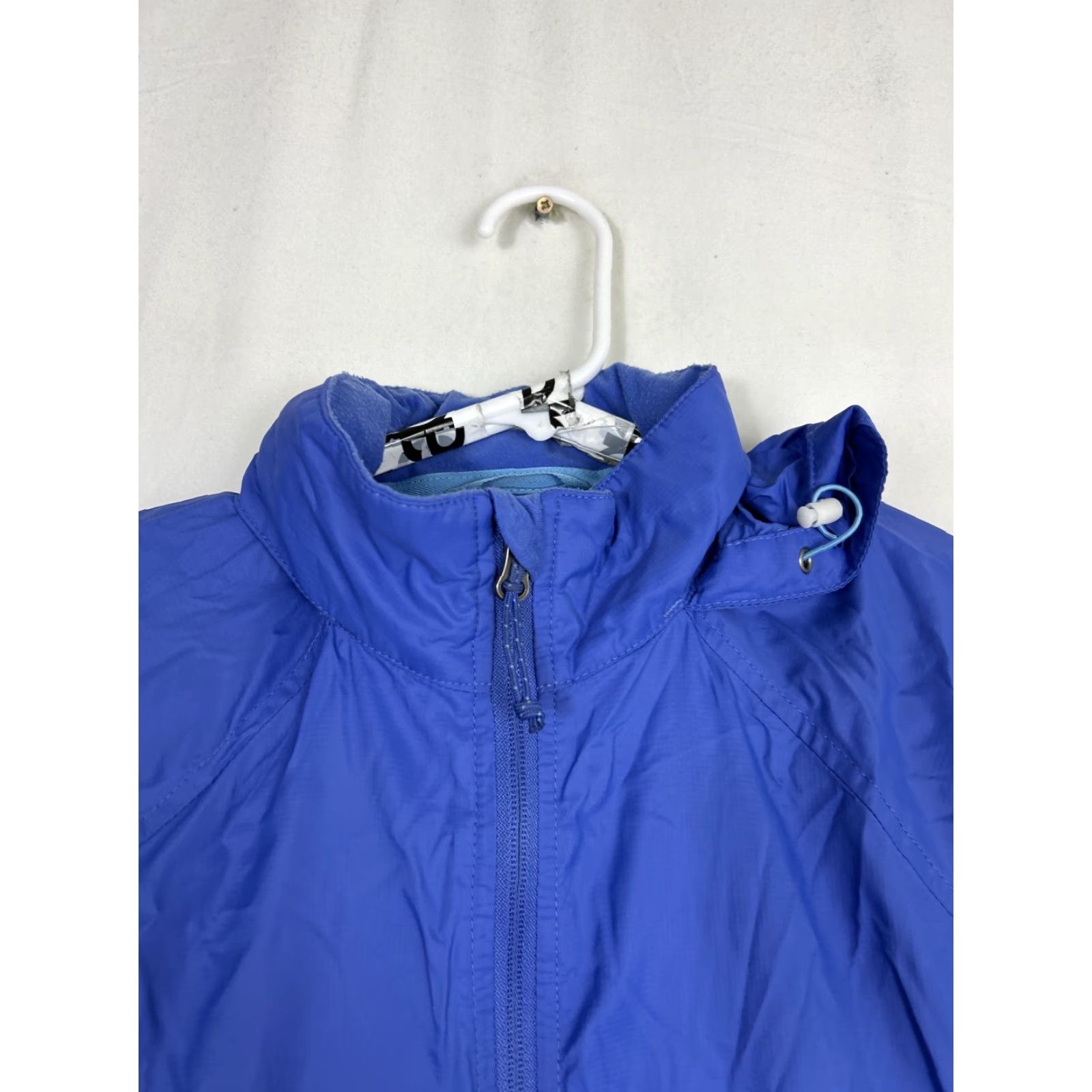 Vintage LL Bean Windbreaker Womens Medium Blue Lightweight Full Zip Nylon Zipaway Hood Size M / US 6-8 / IT 42-44 - 3 Thumbnail
