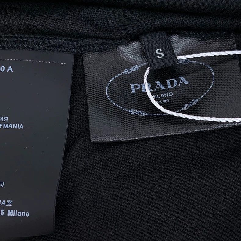 Prada Prada Black Cotton Crew Neck Short Sleeve Tshirt-2506 Size US S / EU 44-46 / 1 - 6 Thumbnail
