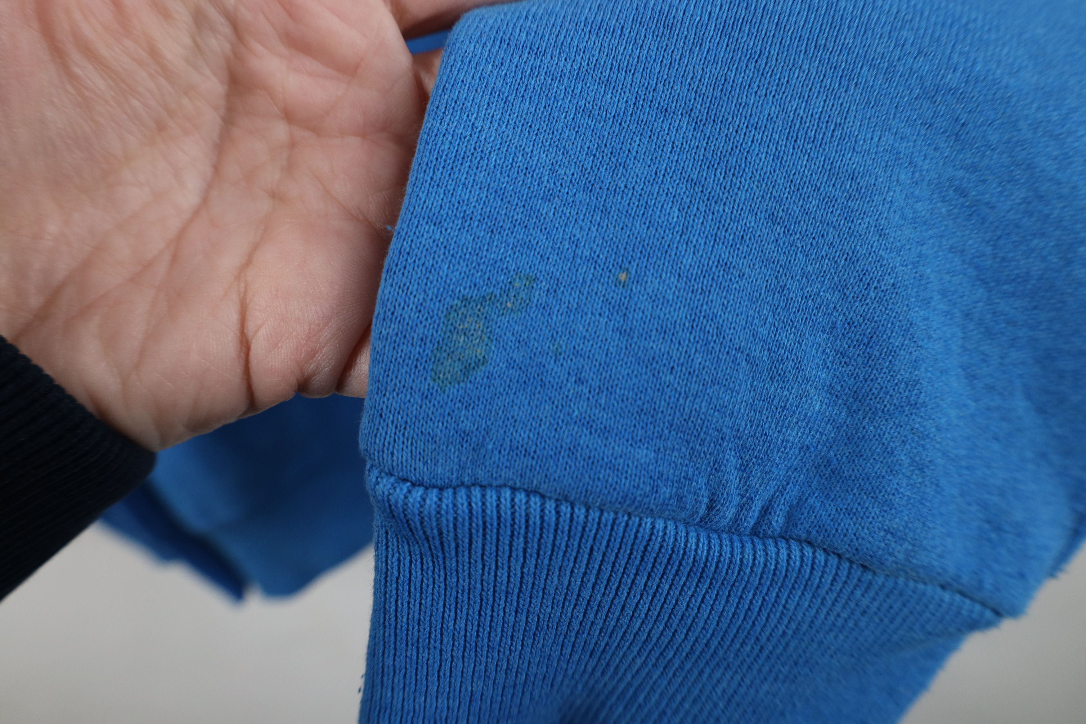 Vintage Vintage 90s Streetwear Blank Heavy Crewneck Sweatshirt Blue Size XL / US 12-14 / IT 48-50 - 10 Thumbnail