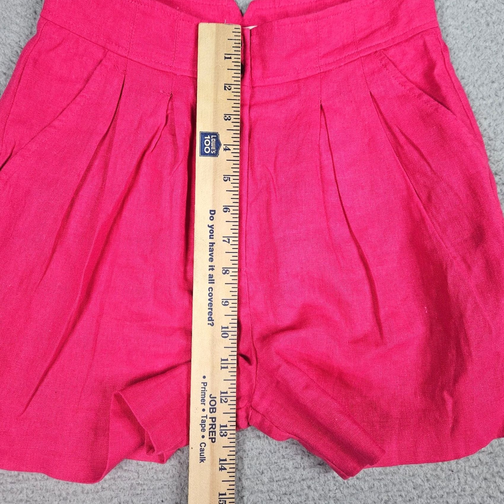 Jason Wu JASON WU Women's Pleated Fuscia Linen Blend Rayon Short Size 2 Shirt Adult Pink Regular Flatfront Pleated Slim Type: None Size 26" / US 2 / IT 38 - 5 Thumbnail