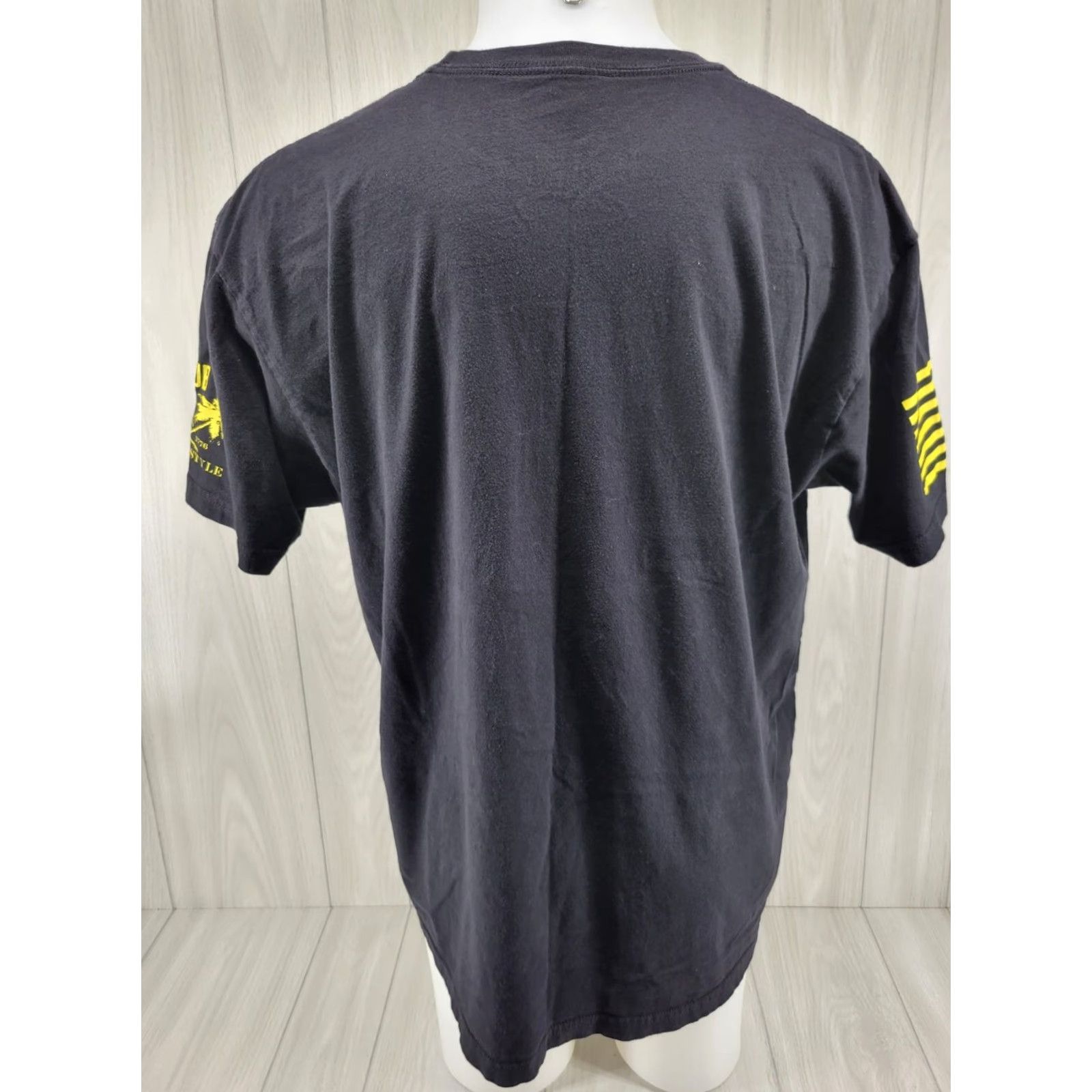 Vintage Grunt Style T-Shirt Mens 2XL Black CottonCrew Neck Short Sleeve This Will Defend 1776 Taco Tuesday Grunt Style Club Flag Theme- 2XL Mens Size US XXL / EU 58 / 5 - 5 Thumbnail