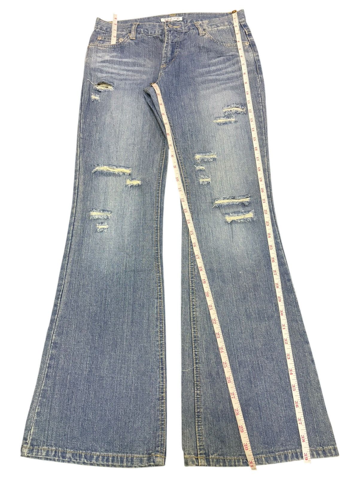 Hysteric Glamour Vintage Japanese Brand Distressed Flare Jeans Size 30" / US 8 / IT 44 - 7 Thumbnail