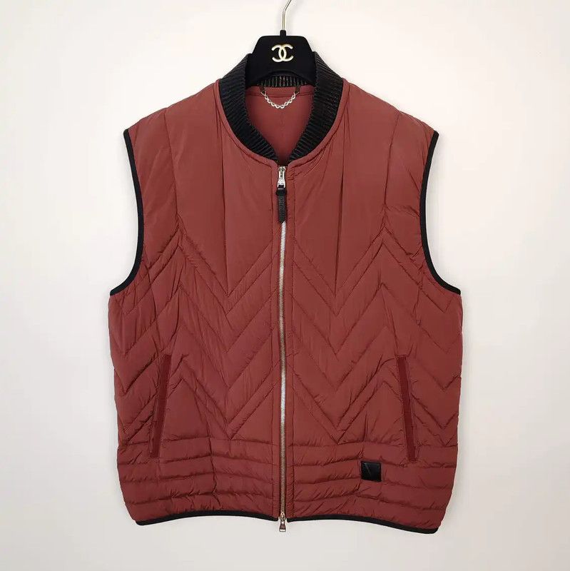 Louis Vuitton Louis Vuitton Burgundy Nylon Men's Vest 0089 Size US L / EU 52-54 / 3 - 1 Thumbnail