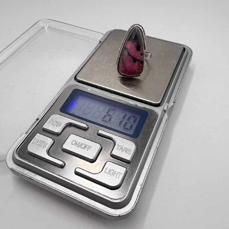 Vintage Vintage Rhodonite Ring Sterling Silver 925 Size 7 Handmade Size ONE SIZE - 8 Thumbnail