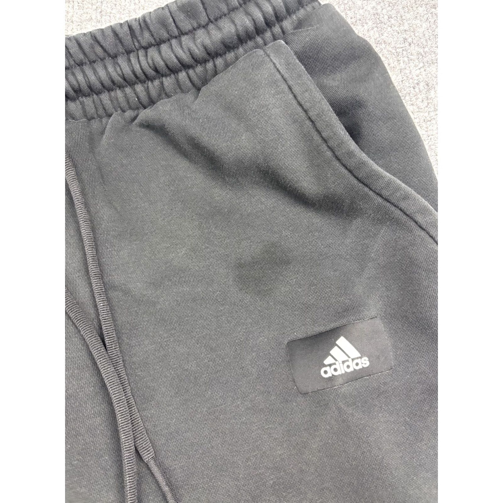 Adidas Adidas Sweatpants Mens Medium Black Fleece Jogger Colorblock Stripe Logo Size US 31 - 7 Thumbnail