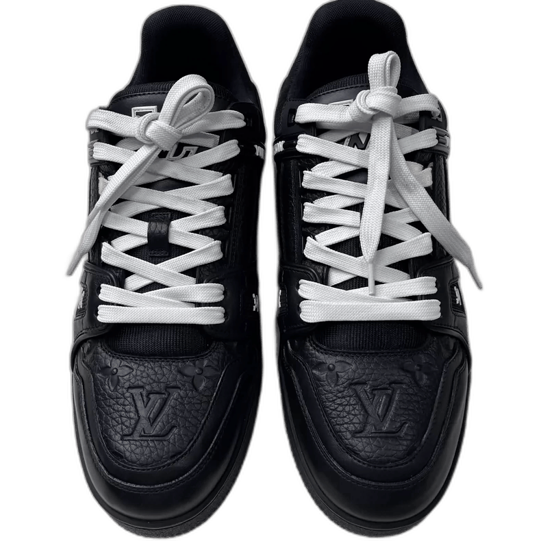 Louis Vuitton louis vuitton black leather sneakers-2507 Size US 7.5 / EU 40-41 - 1 Thumbnail