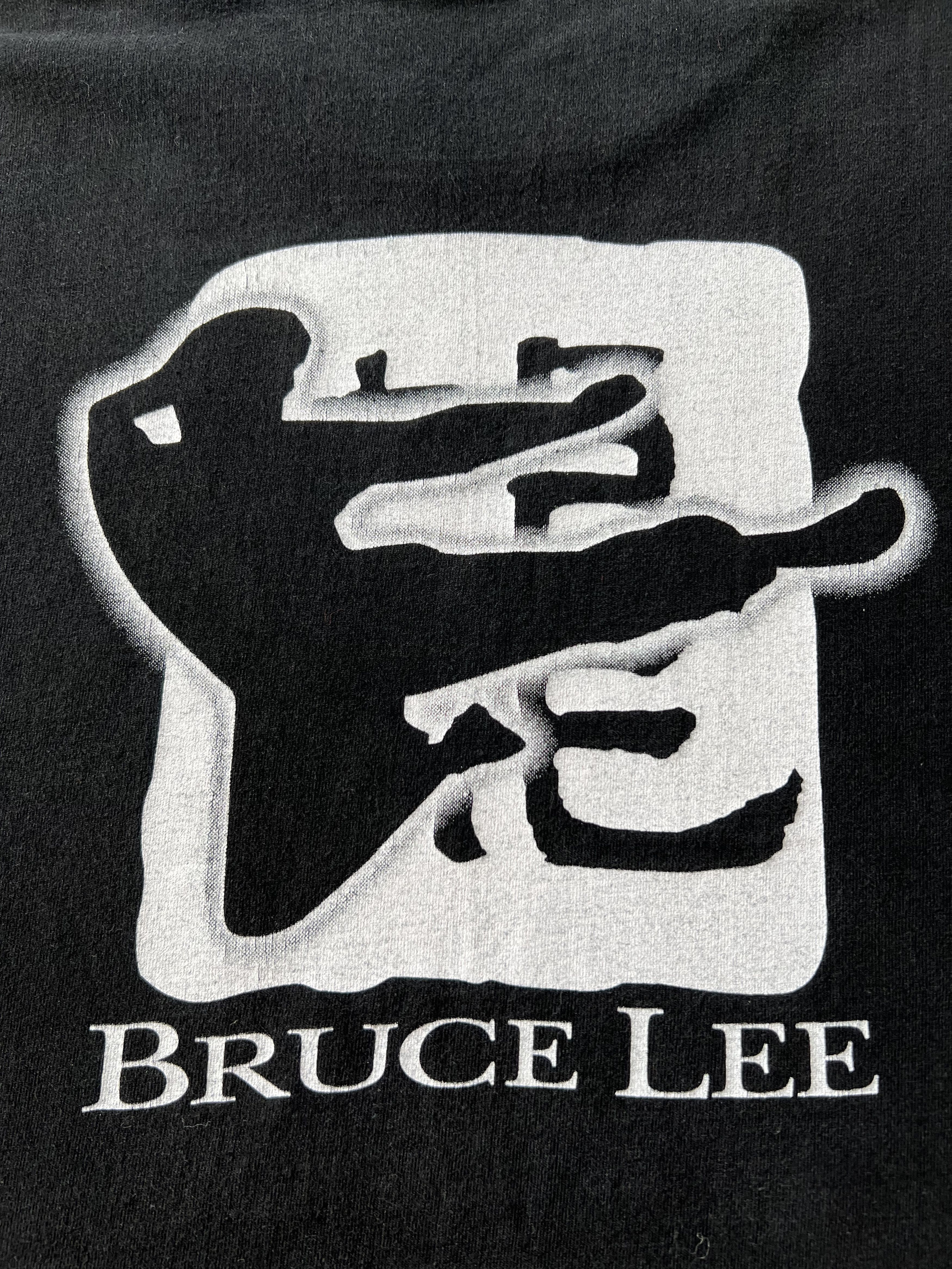 Vintage Vintage 90s Bruce Lee Dragon Movie Actor Black T-shirt Size US M / EU 48-50 / 2 - 18 Thumbnail