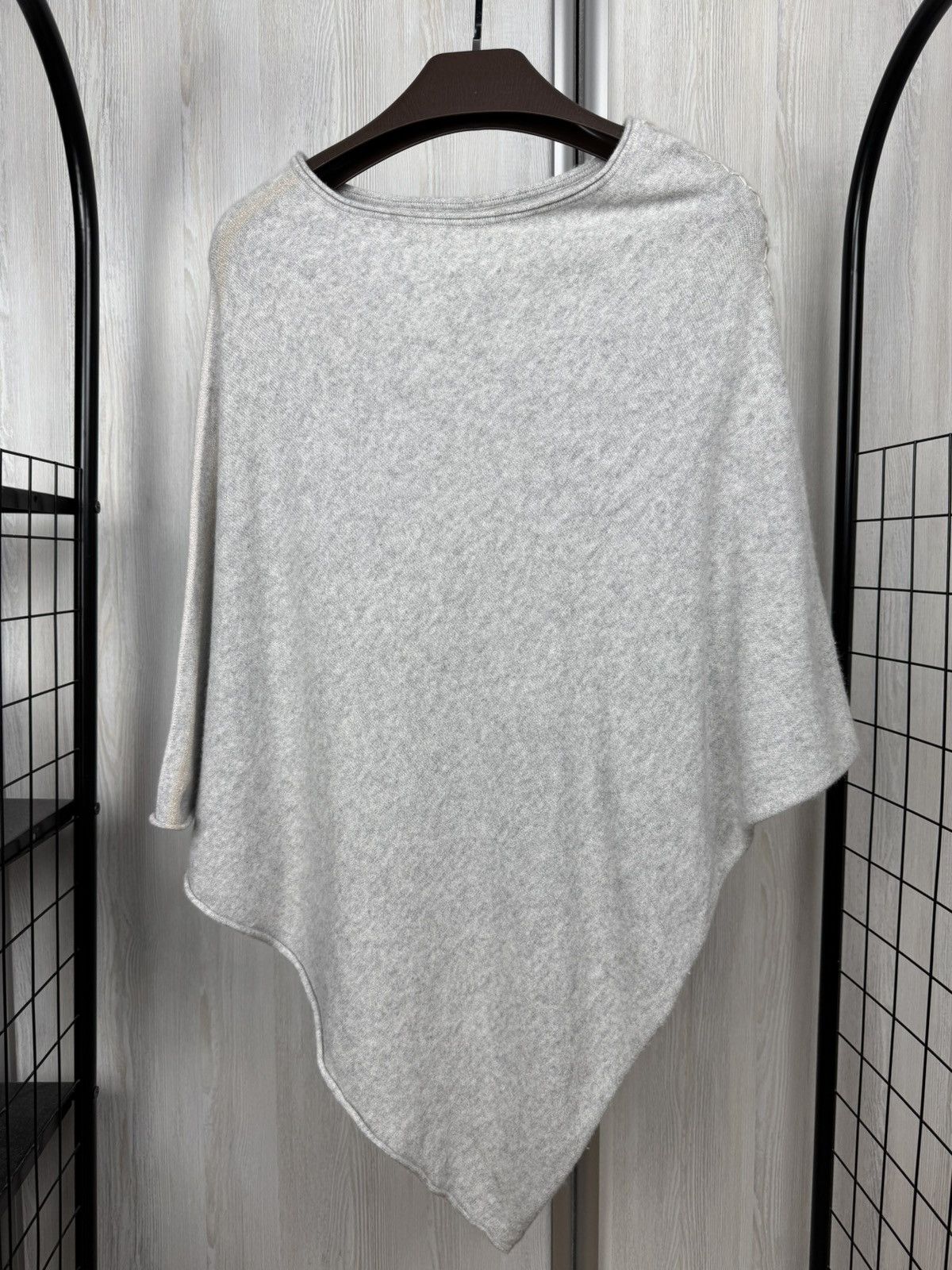 Other Lu Ren Cashmere Gray knitted poncho sweater jumper Size L / US 10 / IT 46 - 2 Thumbnail