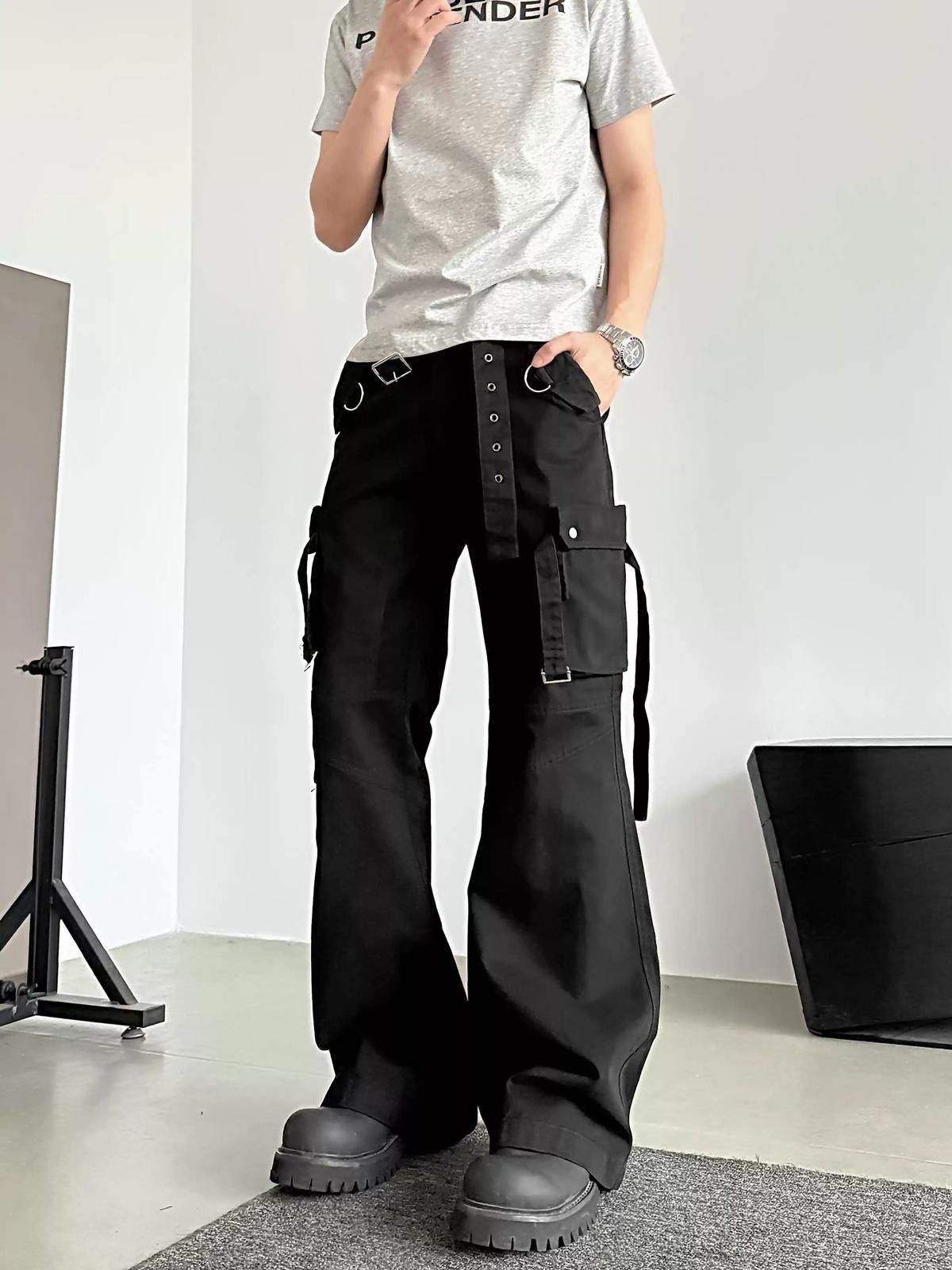 Other Beige Wide Leg Cargo Pants, Utility Style Trousers Size US 32 / EU 48 - 5 Thumbnail