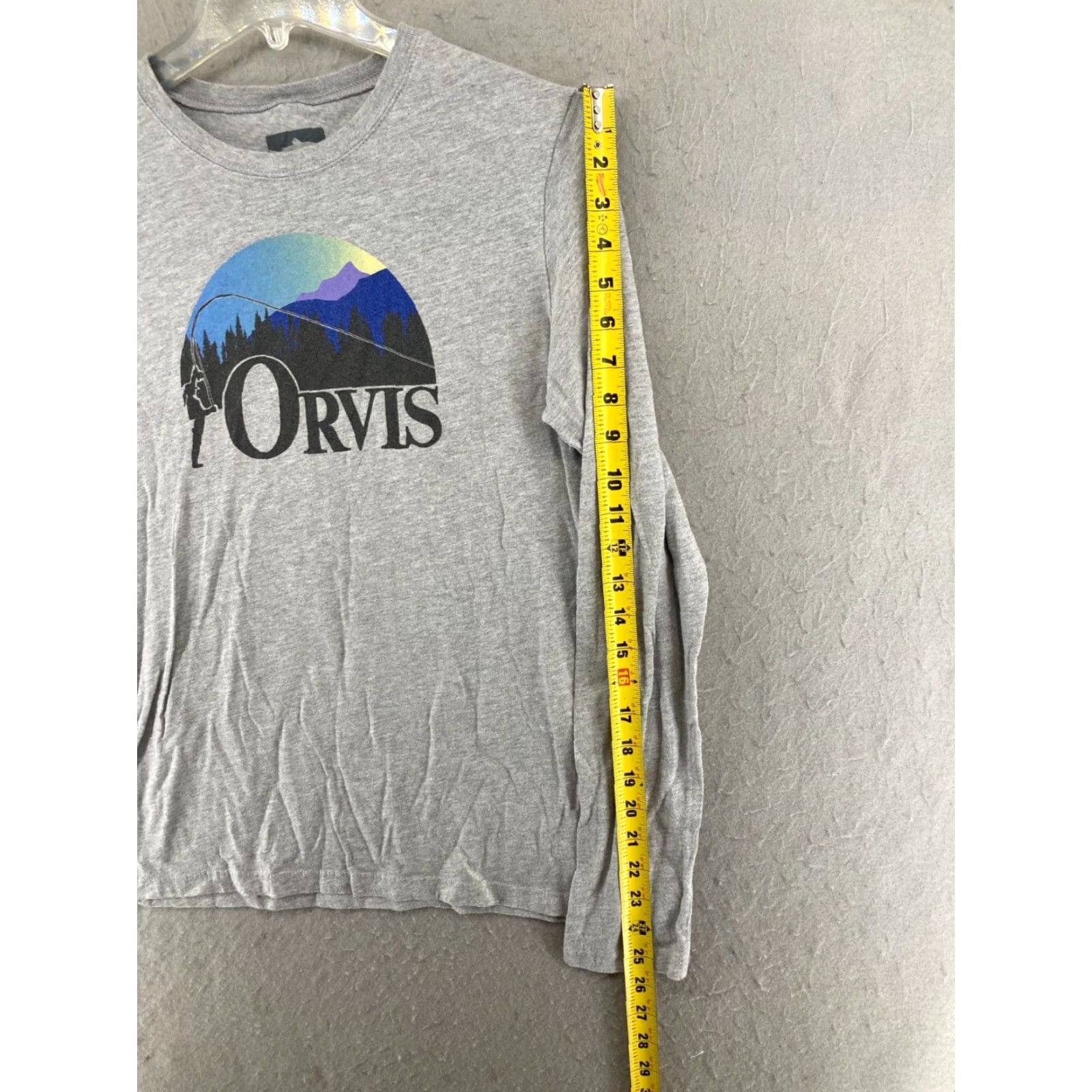 Orvis Orvis Mens Long Sleeve TShirt Medium Gray Logo Spellout Outdoor Size US M / EU 48-50 / 2 - 4 Thumbnail