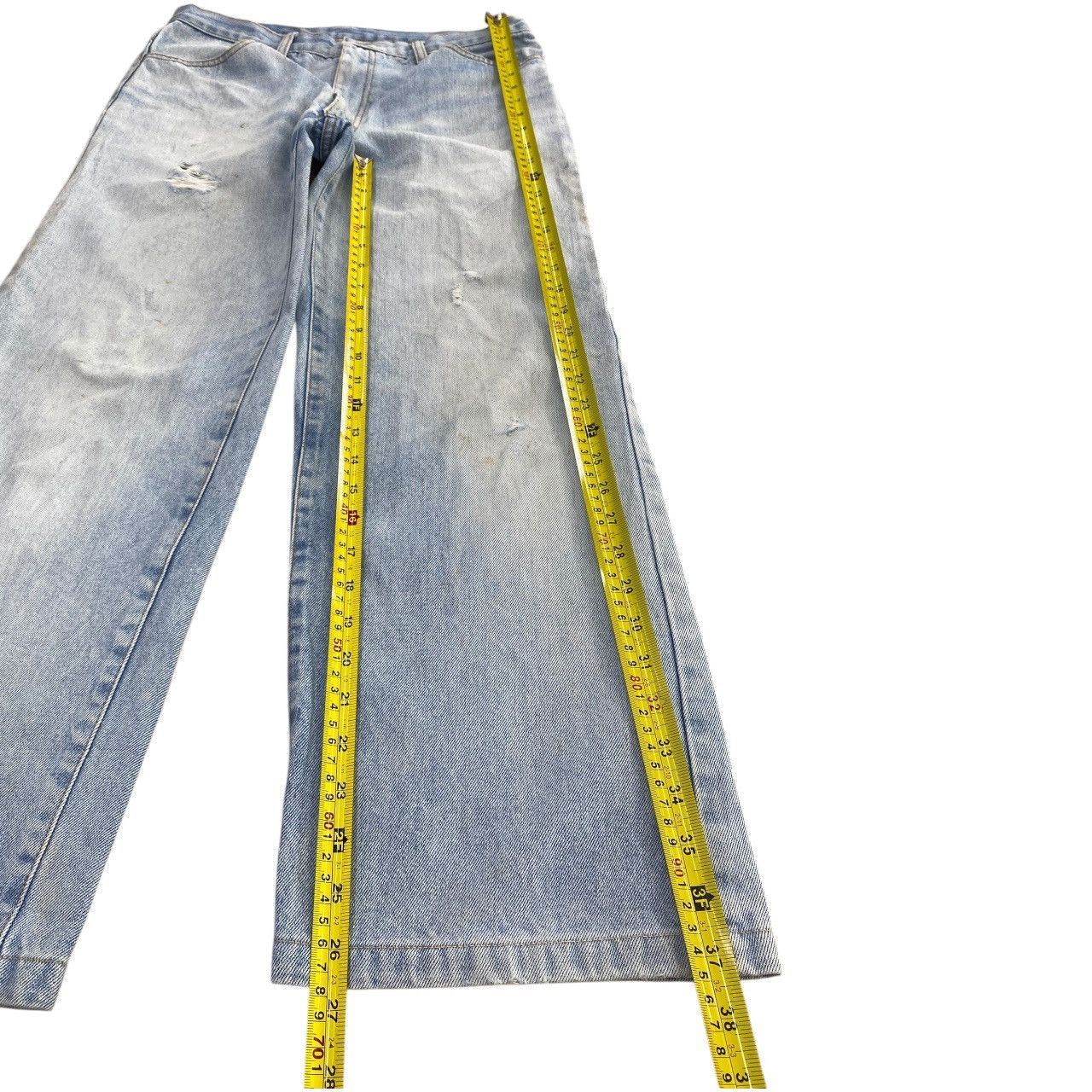 Japanese Brand Japanese Brand Acid Blue Wash Style Loose Jeans Size US 33 - 8 Thumbnail