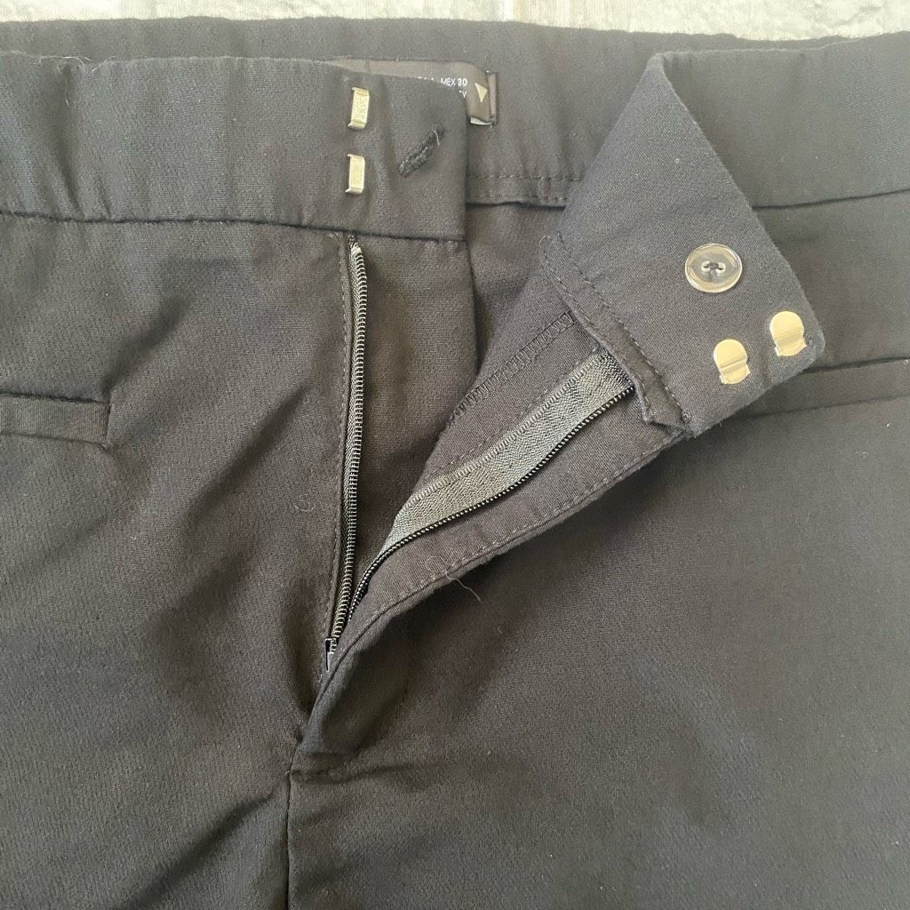 Zara Zara women L pull on stretchy comfy cropped dress pants blac Size 34" / US 12 / IT 48 - 4 Thumbnail